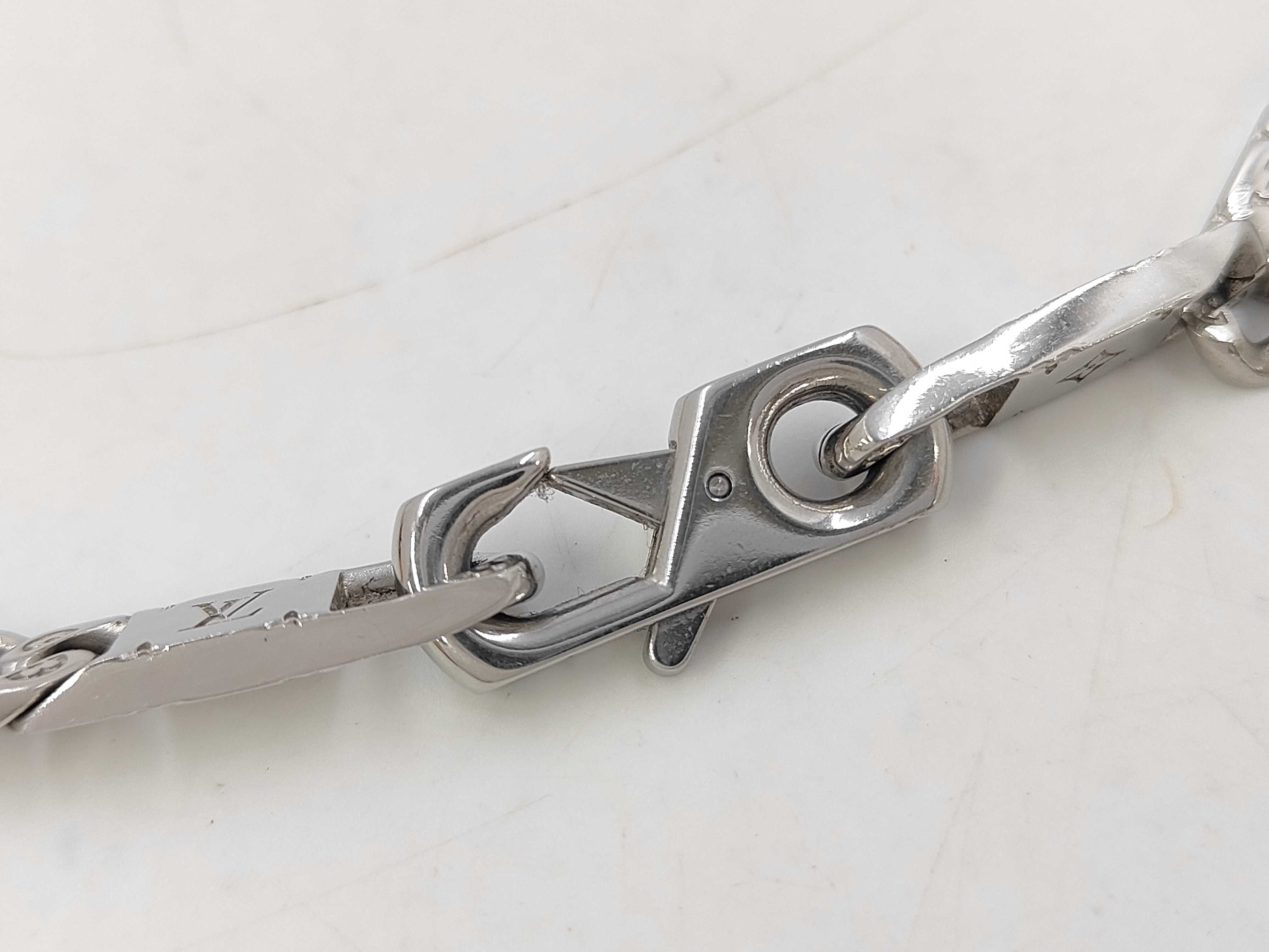 Monogram Tie-Up Silver Necklace — view 3