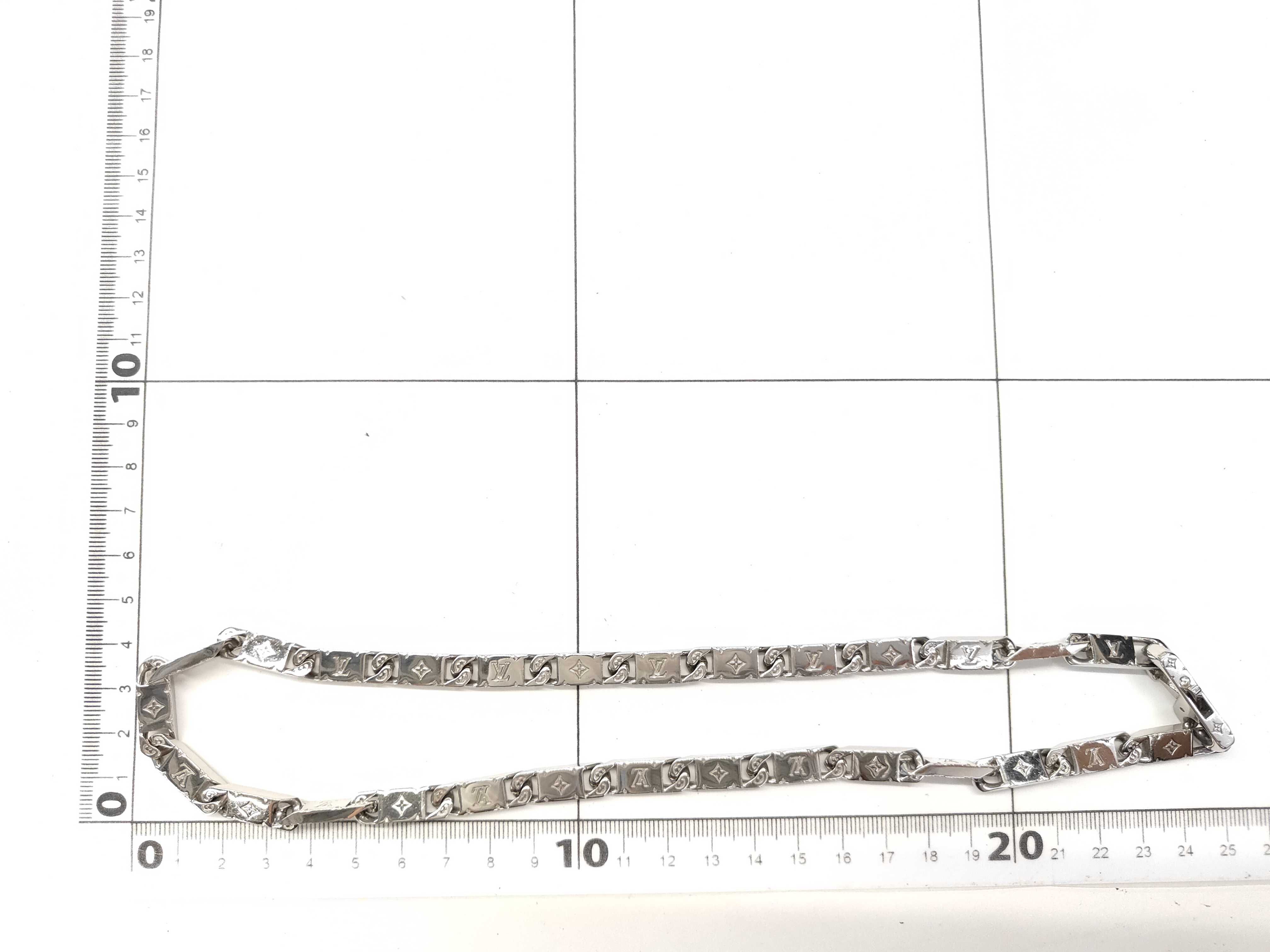 Monogram Tie-Up Silver Necklace — view 5