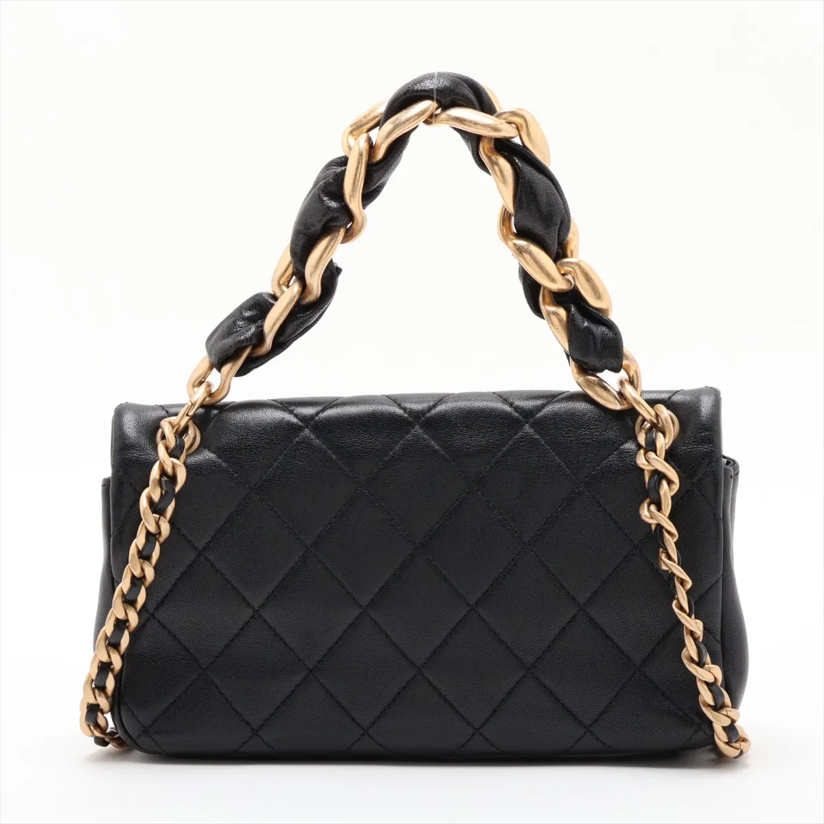 Matelassé Lambskin 2-Way Handbag, Black with Gold Hardware, 30911216 (Serial Number in the 30s) — view 2