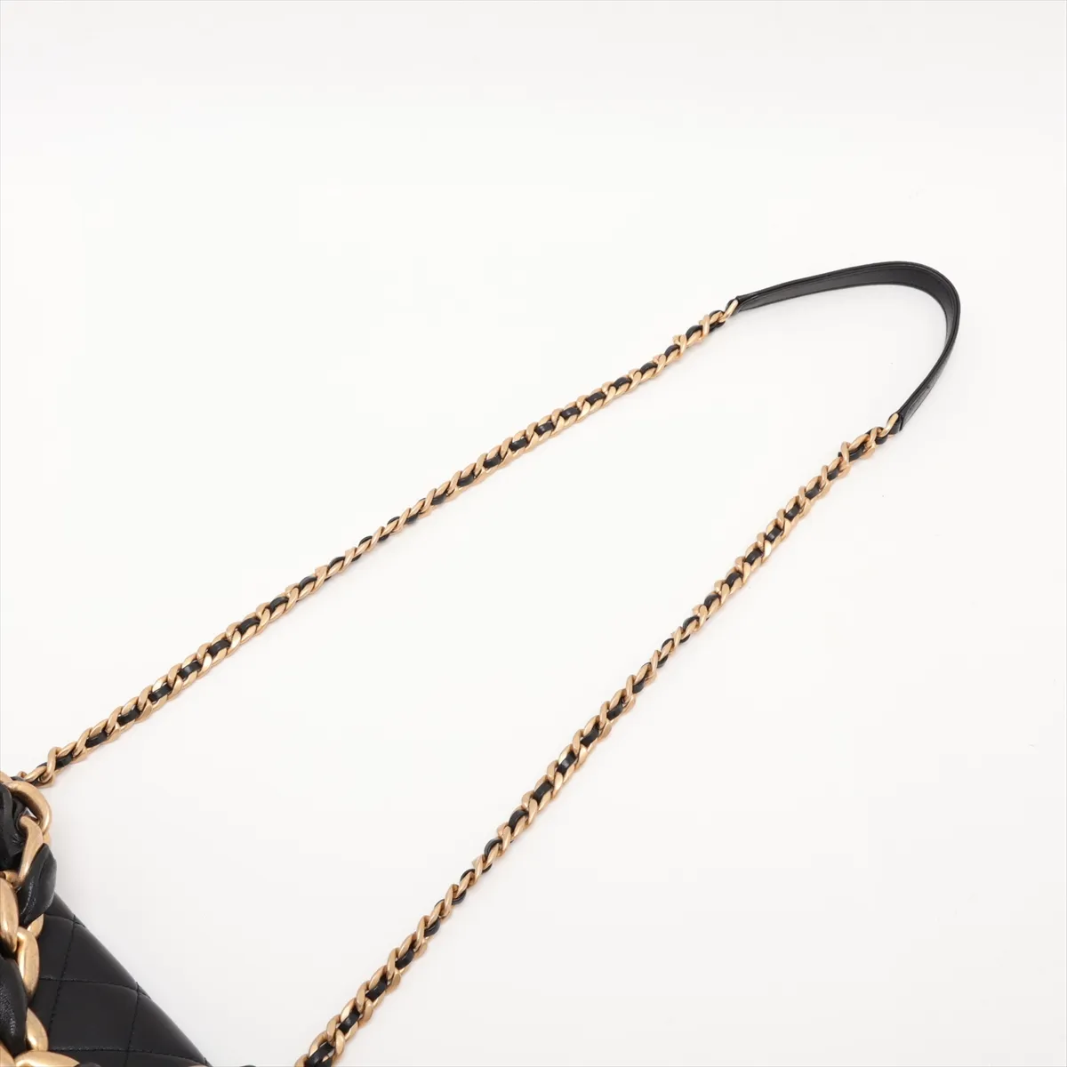 Matelassé Lambskin 2-Way Handbag, Black with Gold Hardware, 30911216 (Serial Number in the 30s) — view 7
