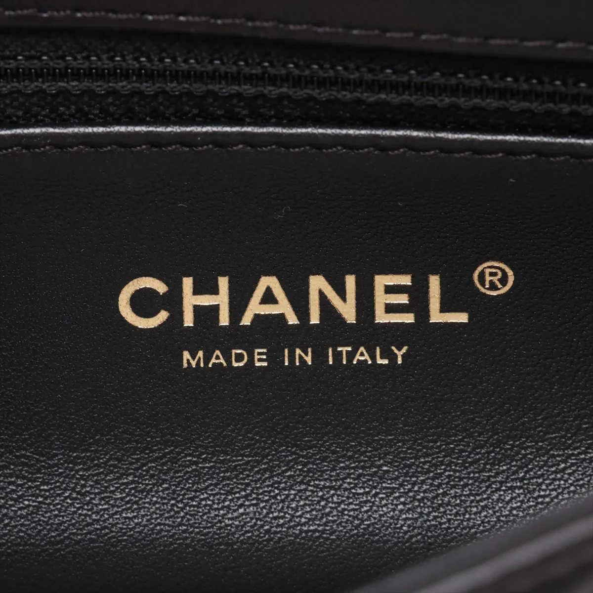 Matelassé Lambskin 2-Way Handbag, Black with Gold Hardware, 30911216 (Serial Number in the 30s) — view 10