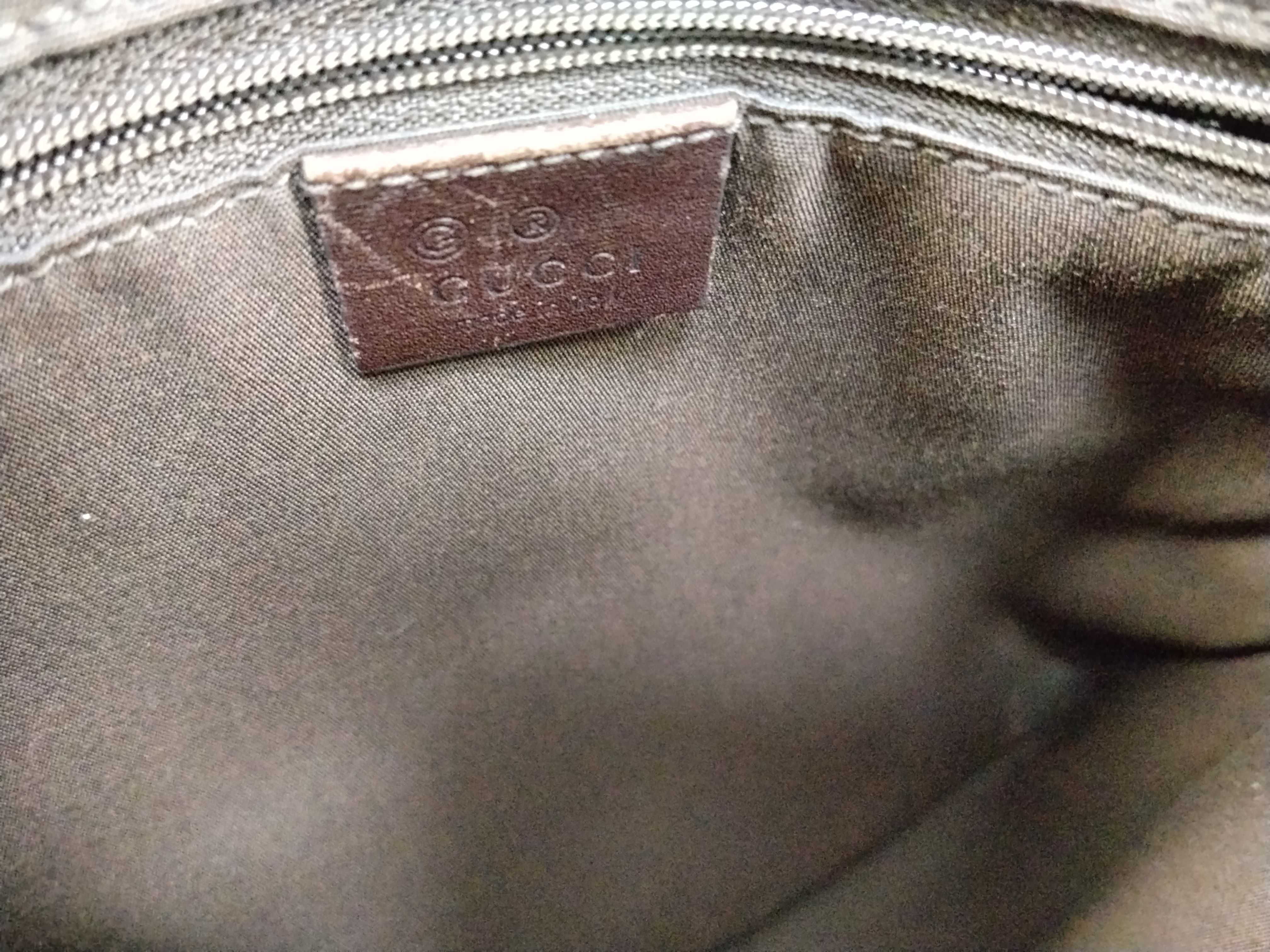 GG Canvas Gucci 257246 GG Nylon Shoulder Bag Leather Brown Shoulder Bag — view 11