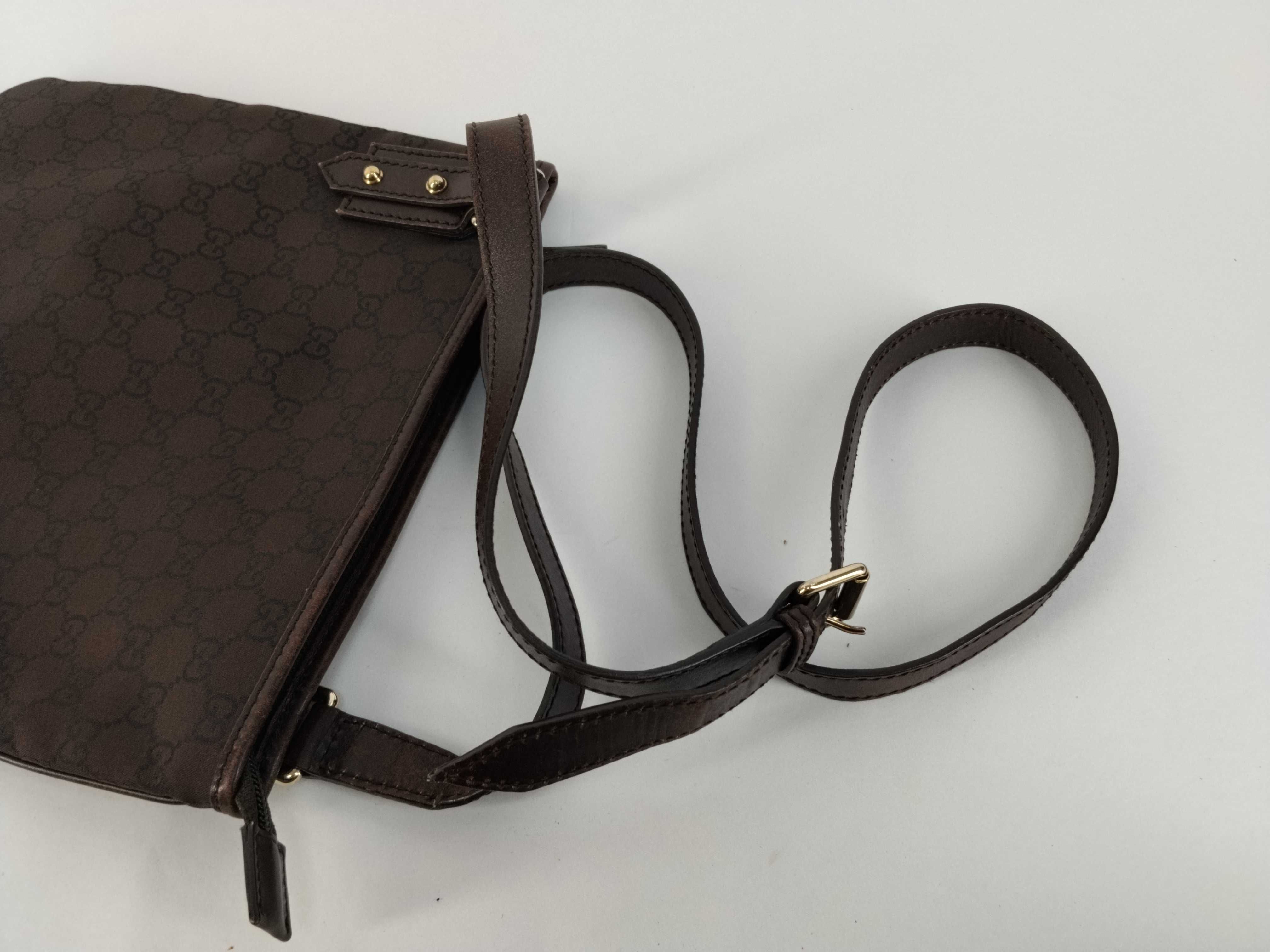 GG Canvas Gucci 257246 GG Nylon Shoulder Bag Leather Brown Shoulder Bag — view 3