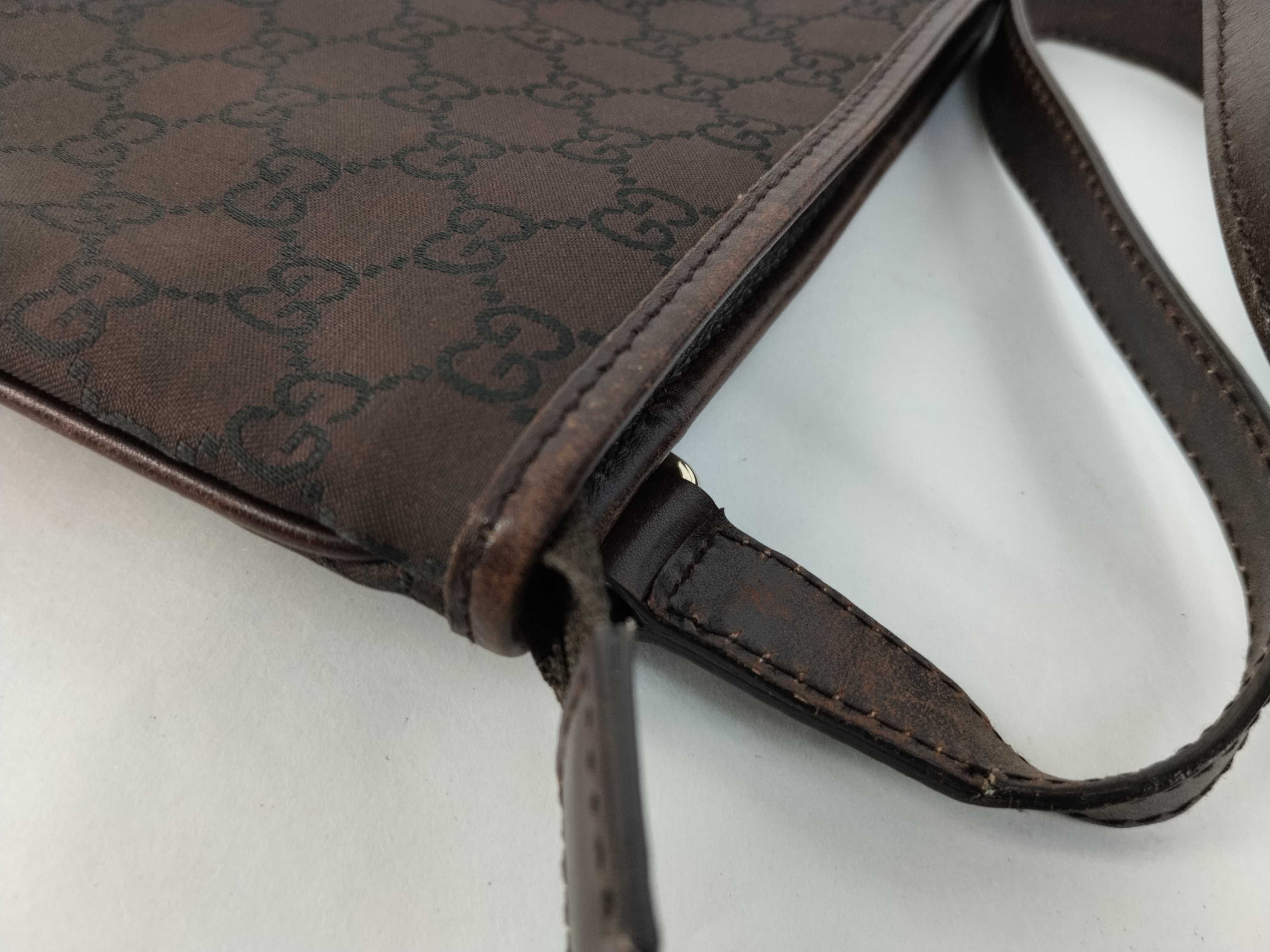 GG Canvas Gucci 257246 GG Nylon Shoulder Bag Leather Brown Shoulder Bag — view 5