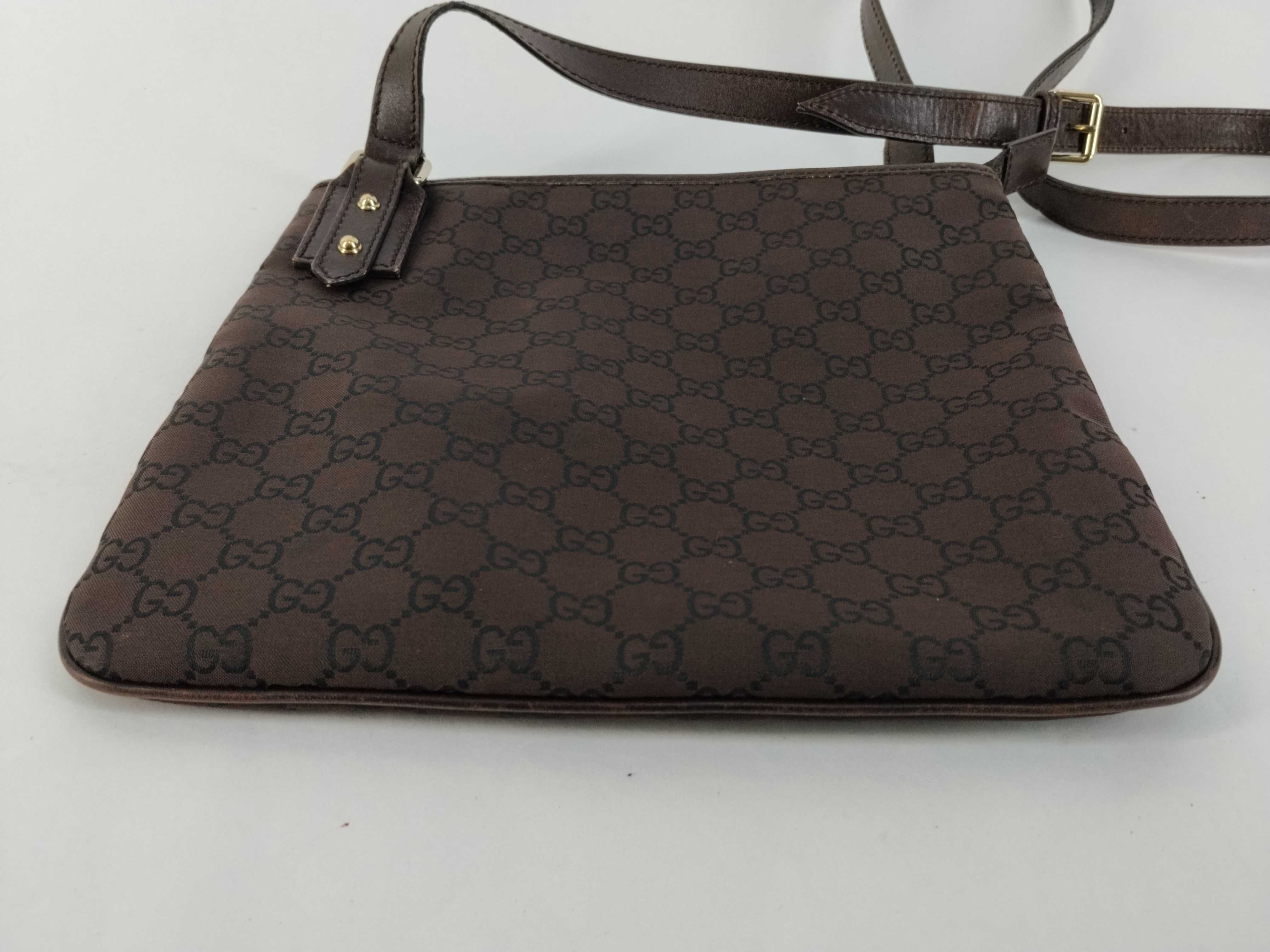 GG Canvas Gucci 257246 GG Nylon Shoulder Bag Leather Brown Shoulder Bag — view 7