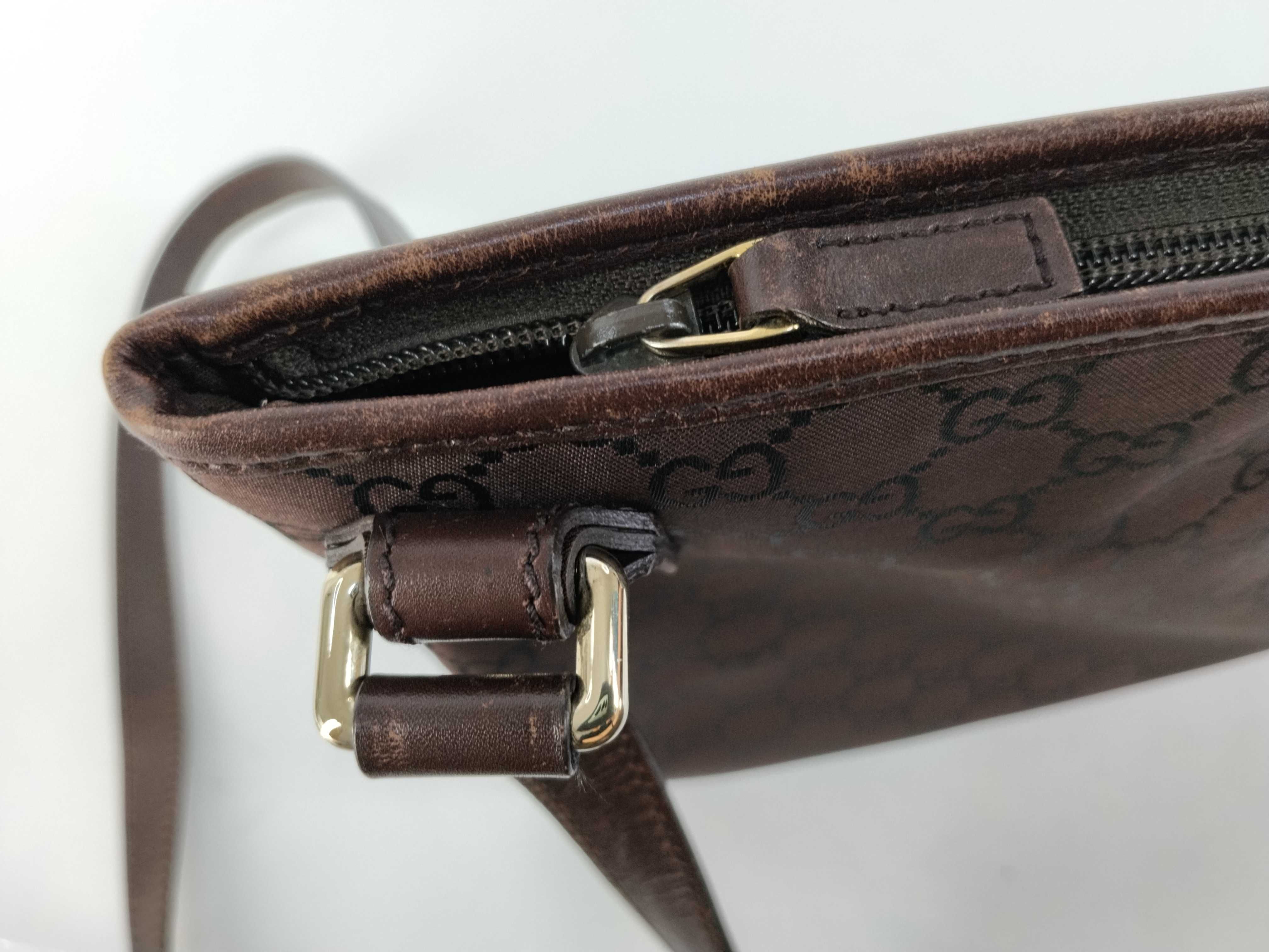 GG Canvas Gucci 257246 GG Nylon Shoulder Bag Leather Brown Shoulder Bag — view 8