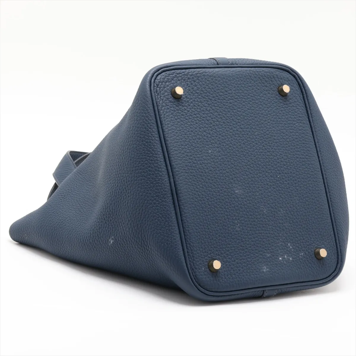 Picotin Lock 22 MM, Taurillon Clemence leather, Deep Blue, Gold hardware, Condition B: 2023 — view 4