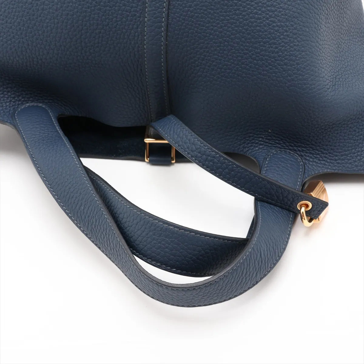 Picotin Lock 22 MM, Taurillon Clemence leather, Deep Blue, Gold hardware, Condition B: 2023 — view 5