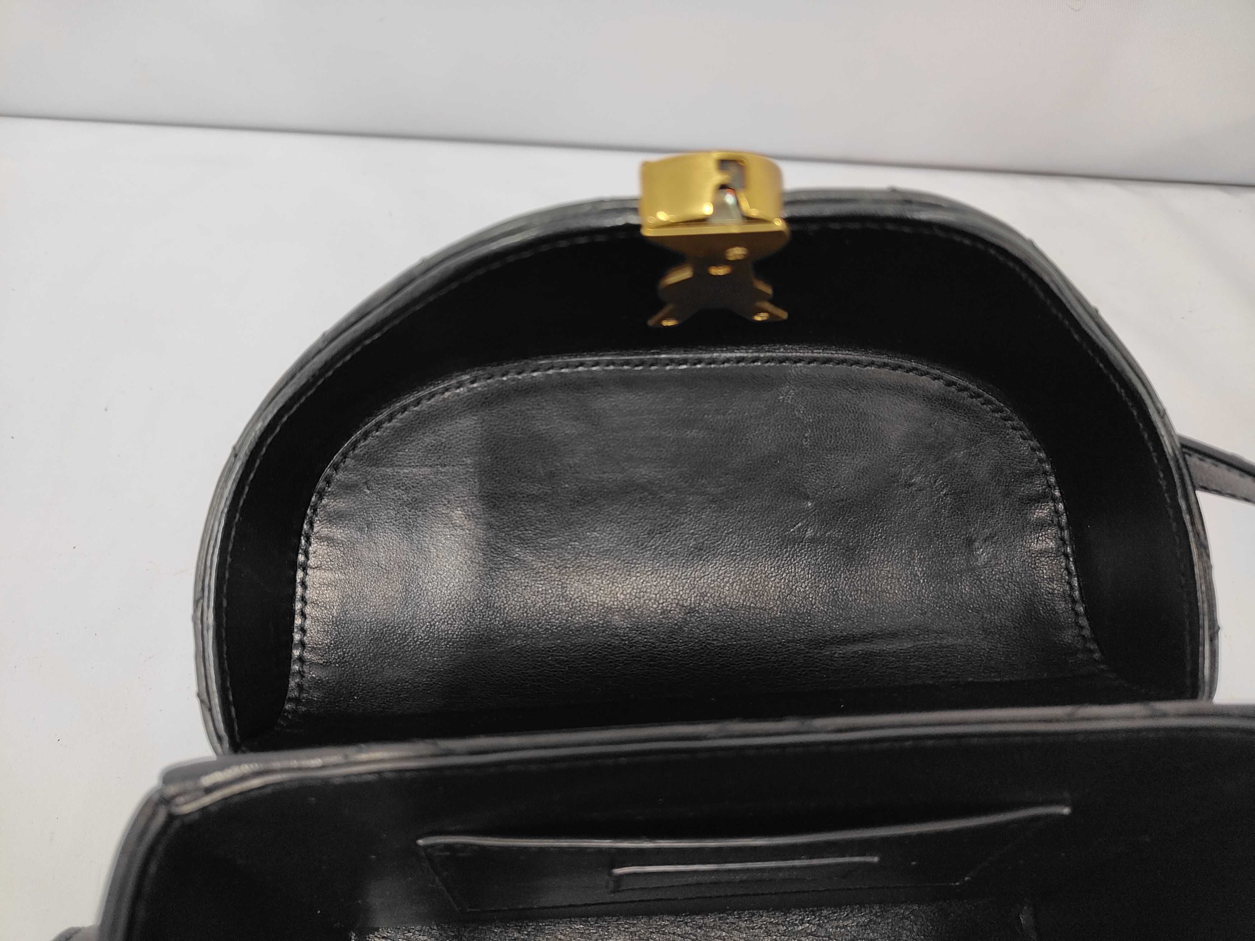 710080 June Box Shoulder Bag, Calfskin, Black Shoulder Bag — view 12