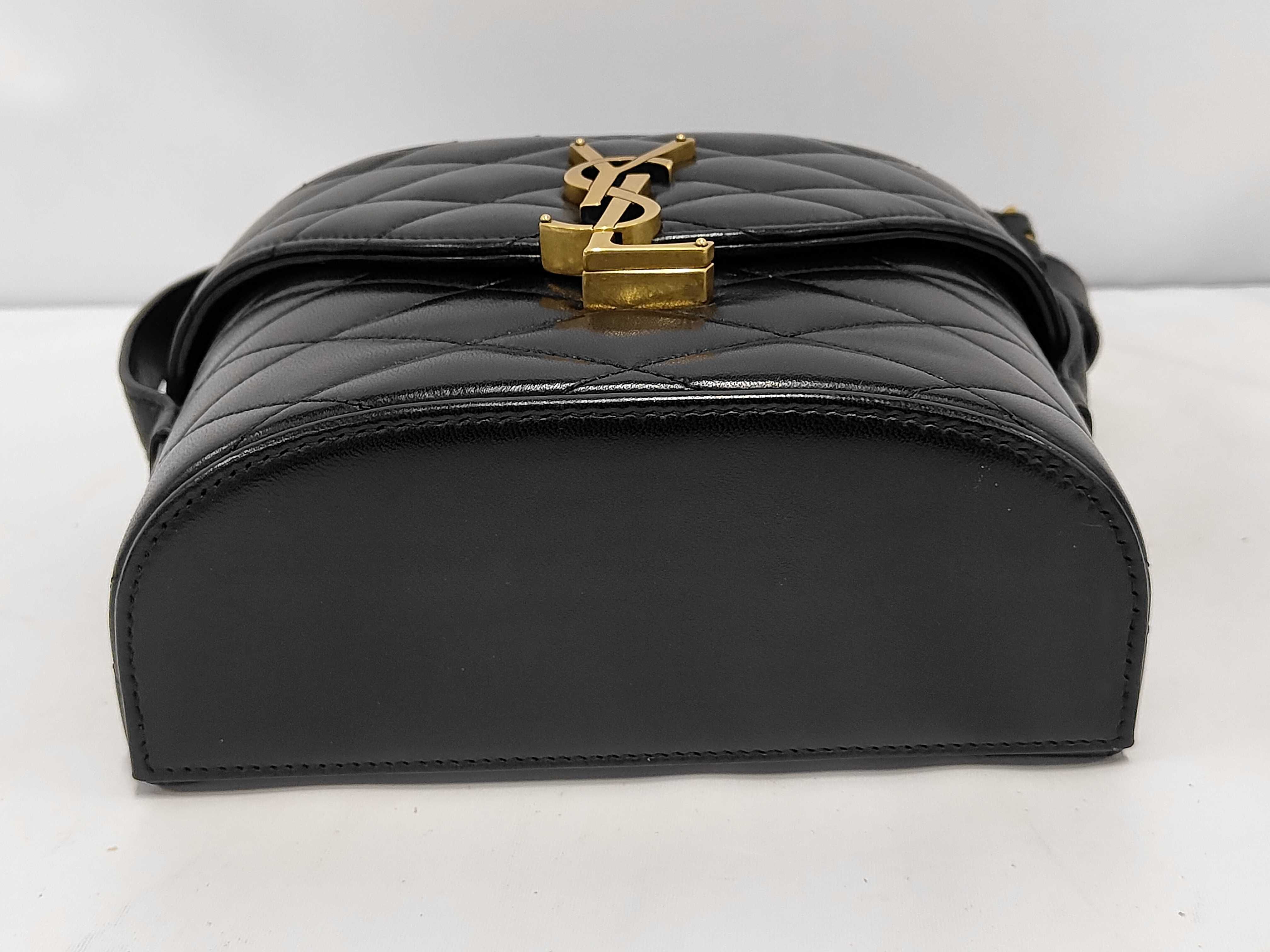 710080 June Box Shoulder Bag, Calfskin, Black Shoulder Bag — view 3