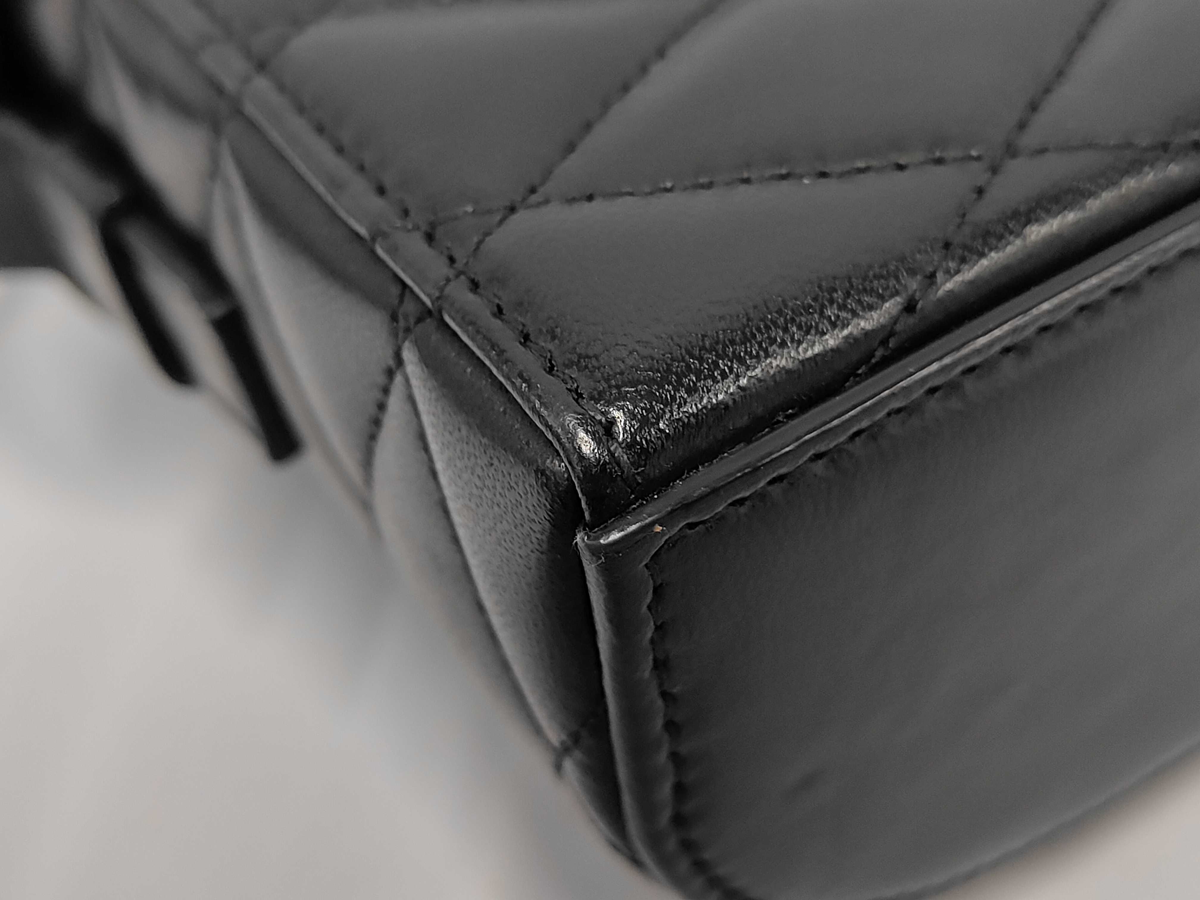 710080 June Box Shoulder Bag, Calfskin, Black Shoulder Bag — view 4