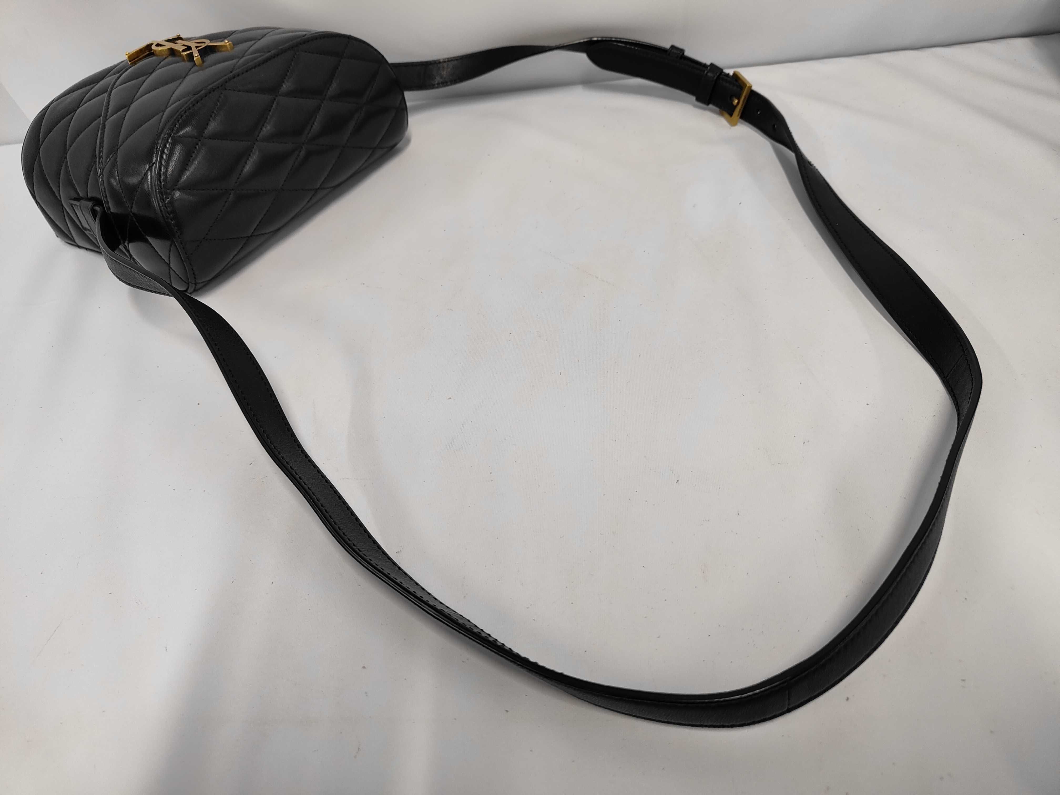 710080 June Box Shoulder Bag, Calfskin, Black Shoulder Bag — view 5