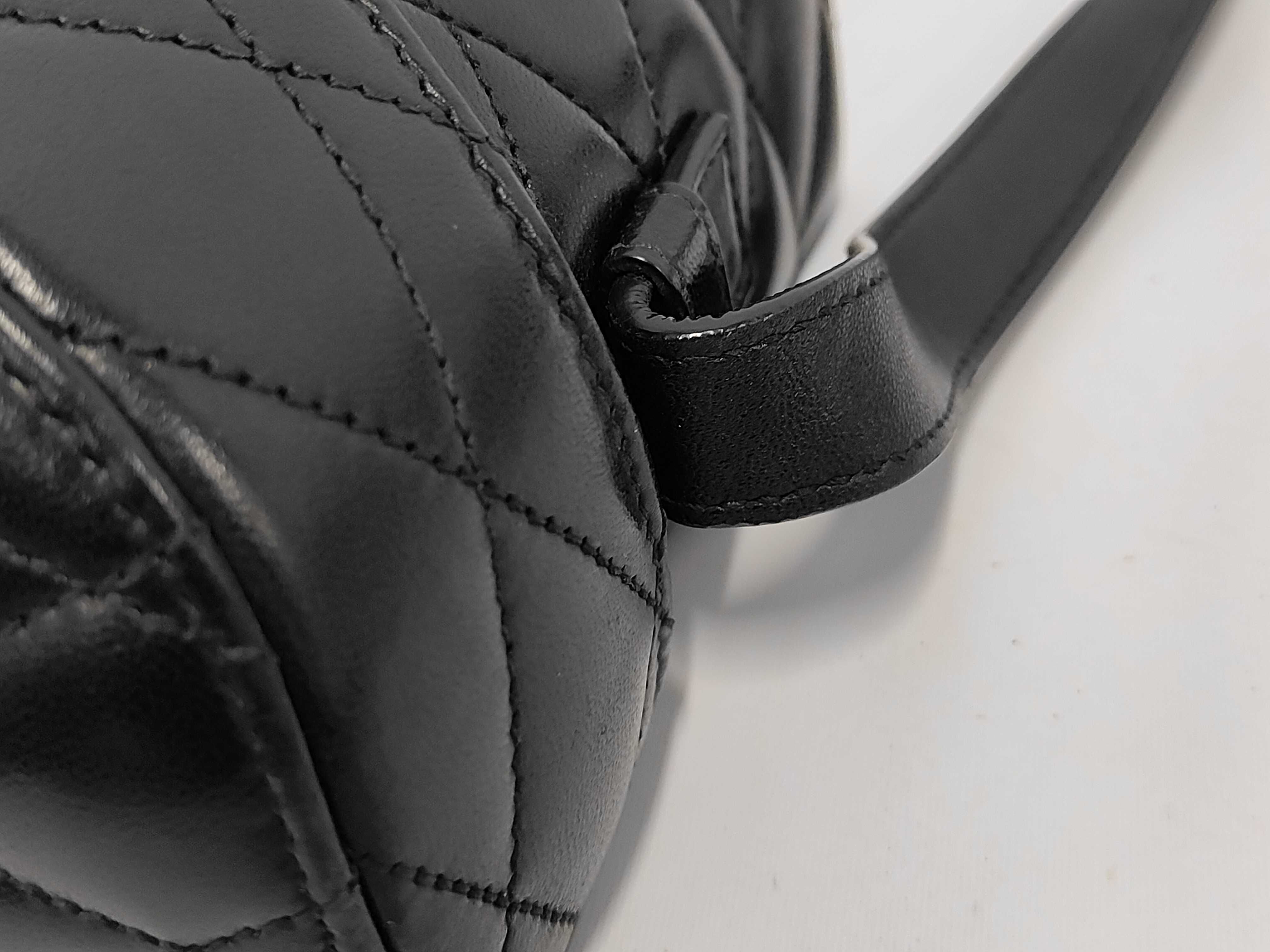 710080 June Box Shoulder Bag, Calfskin, Black Shoulder Bag — view 7