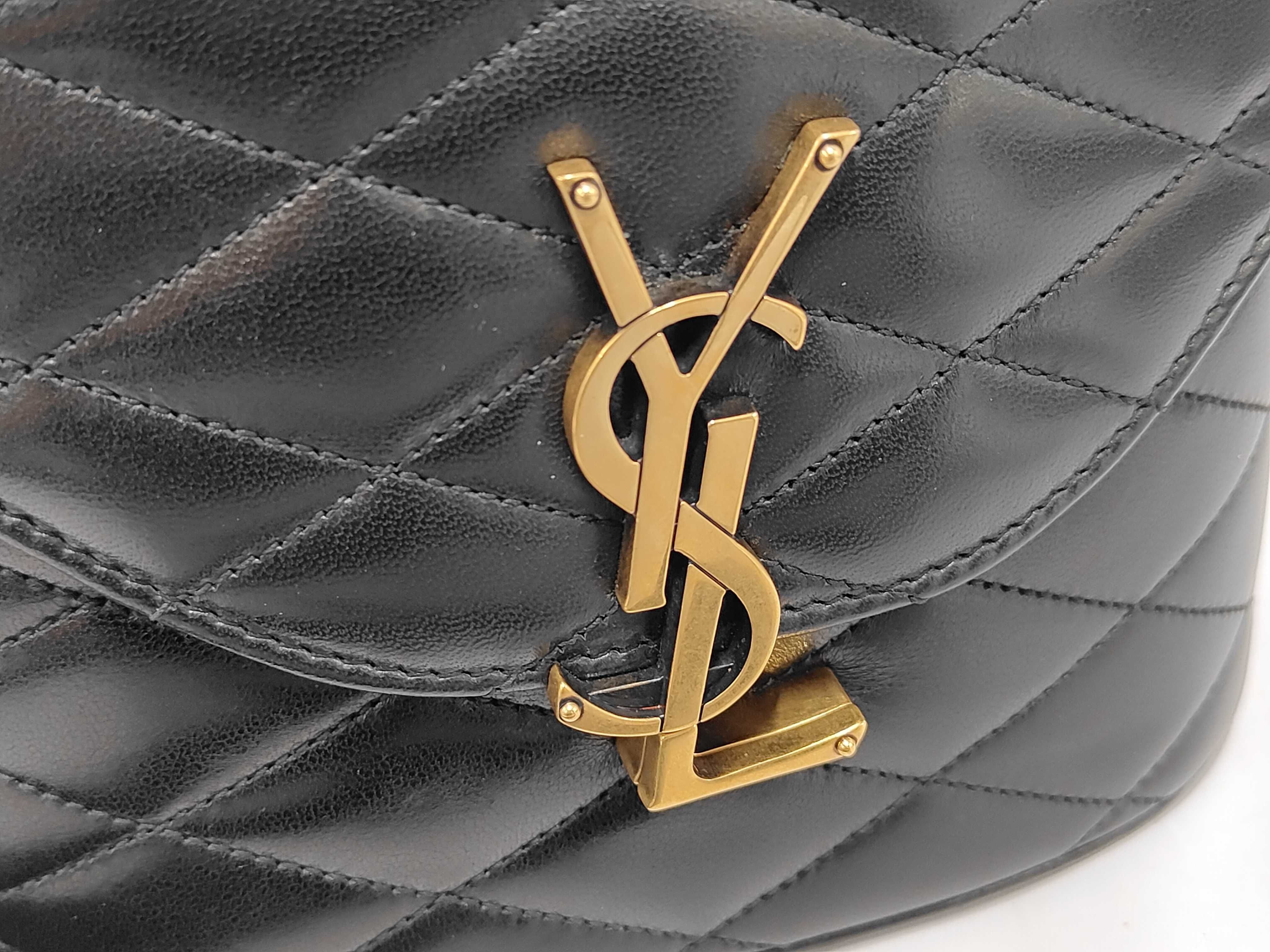 710080 June Box Shoulder Bag, Calfskin, Black Shoulder Bag — view 9