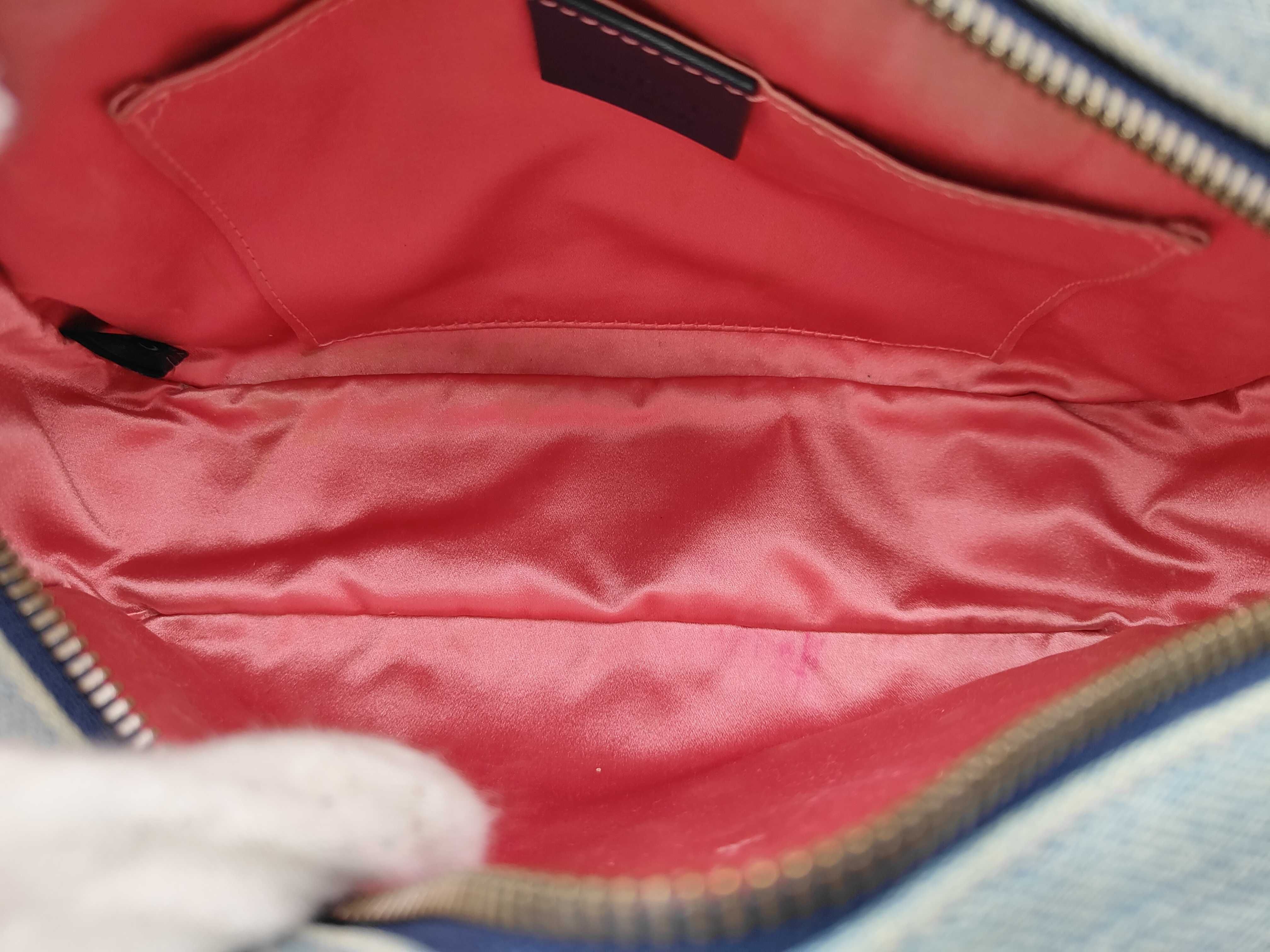 GG Marmont Pearl Shoulder Bag, Denim, 447632 (Bag) — view 10