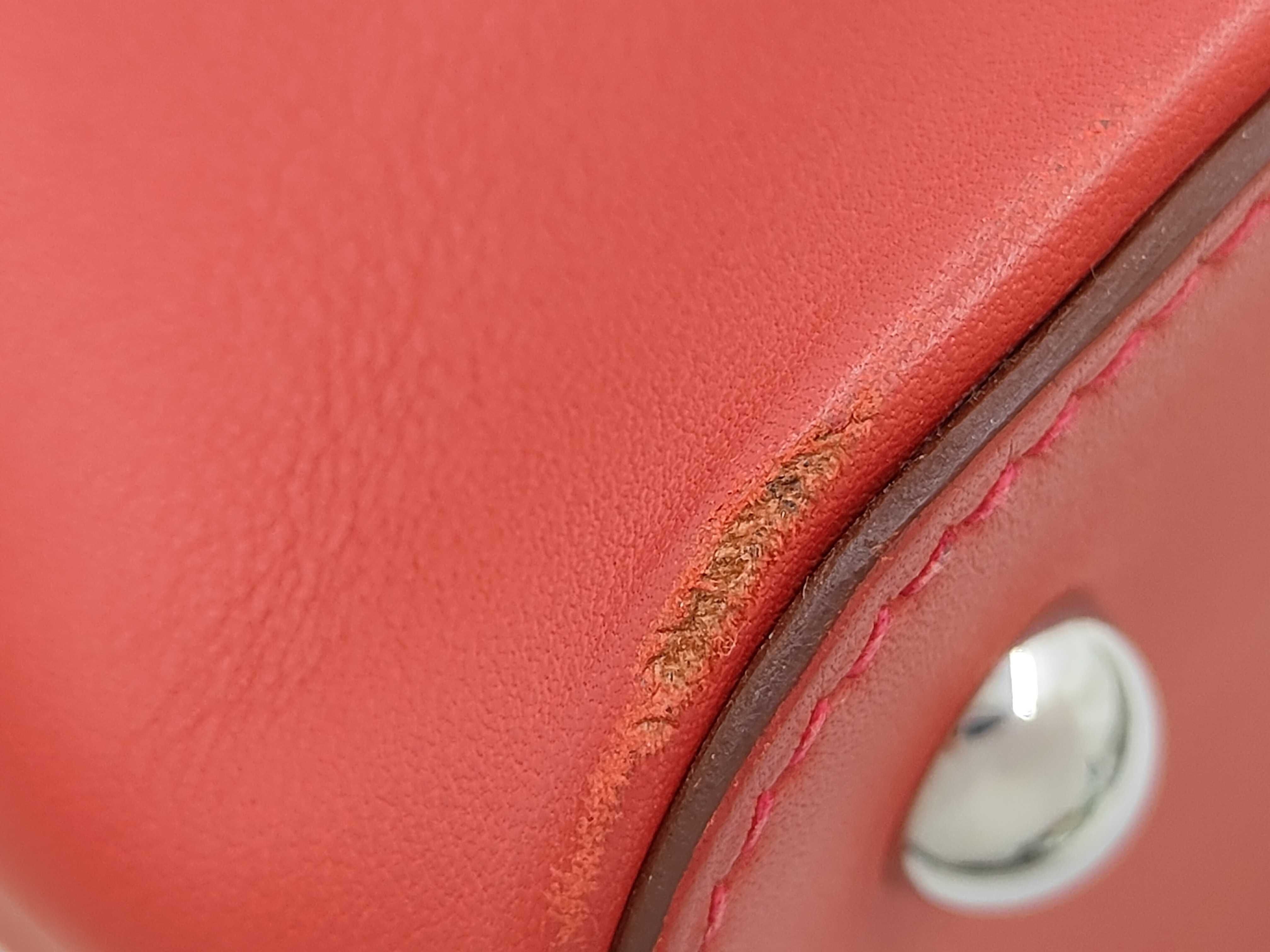 Bolide Secret, Veau Swift leather, Rouge Casaque, silver hardware, T stamp, 2015 model, shoulder bag — view 4