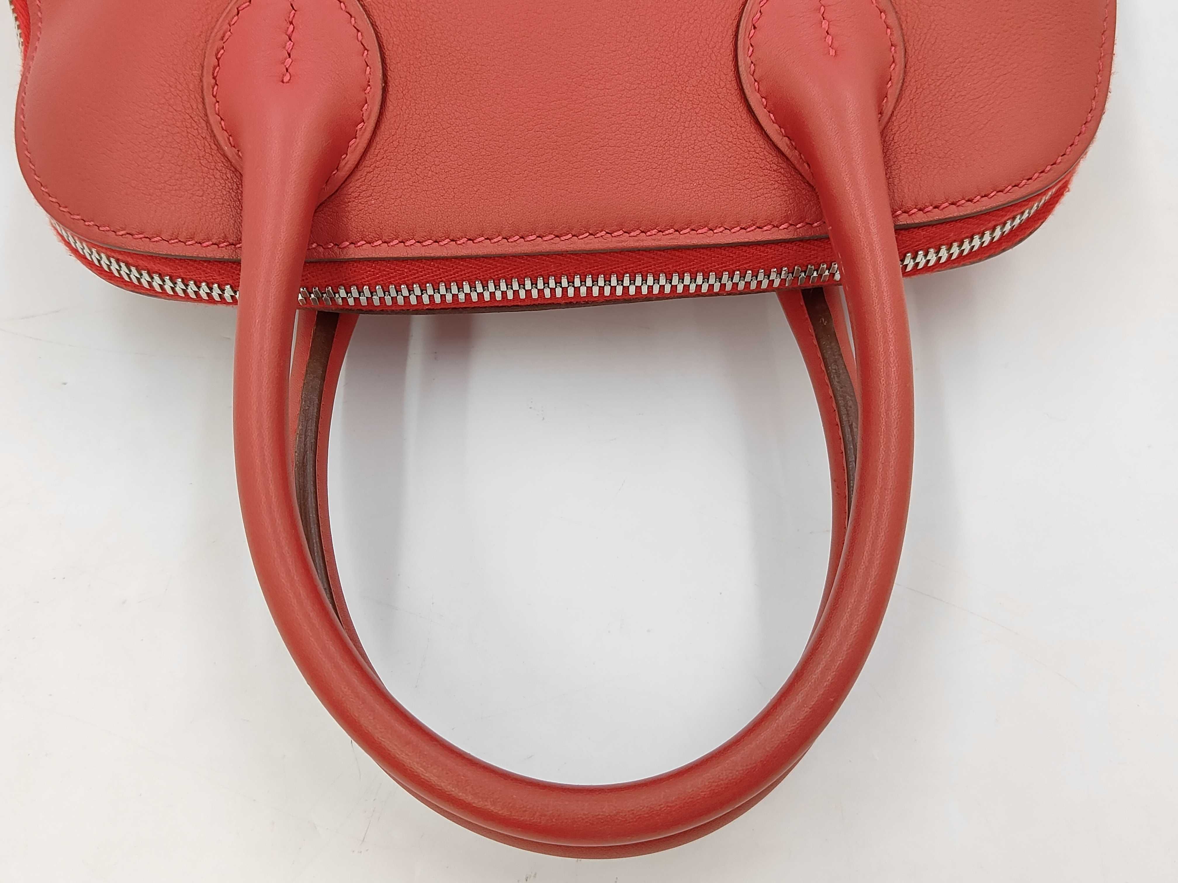 Bolide Secret, Veau Swift leather, Rouge Casaque, silver hardware, T stamp, 2015 model, shoulder bag — view 5