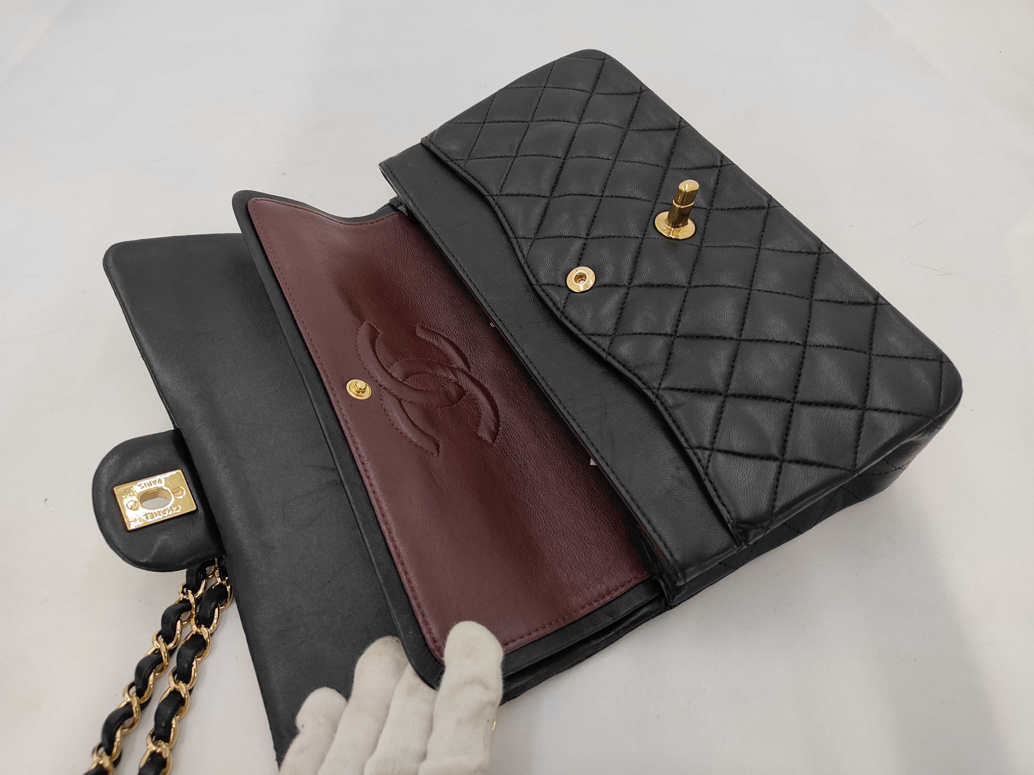 Matelassé 25 Double Flap Double Chain Lambskin Shoulder Bag — view 8