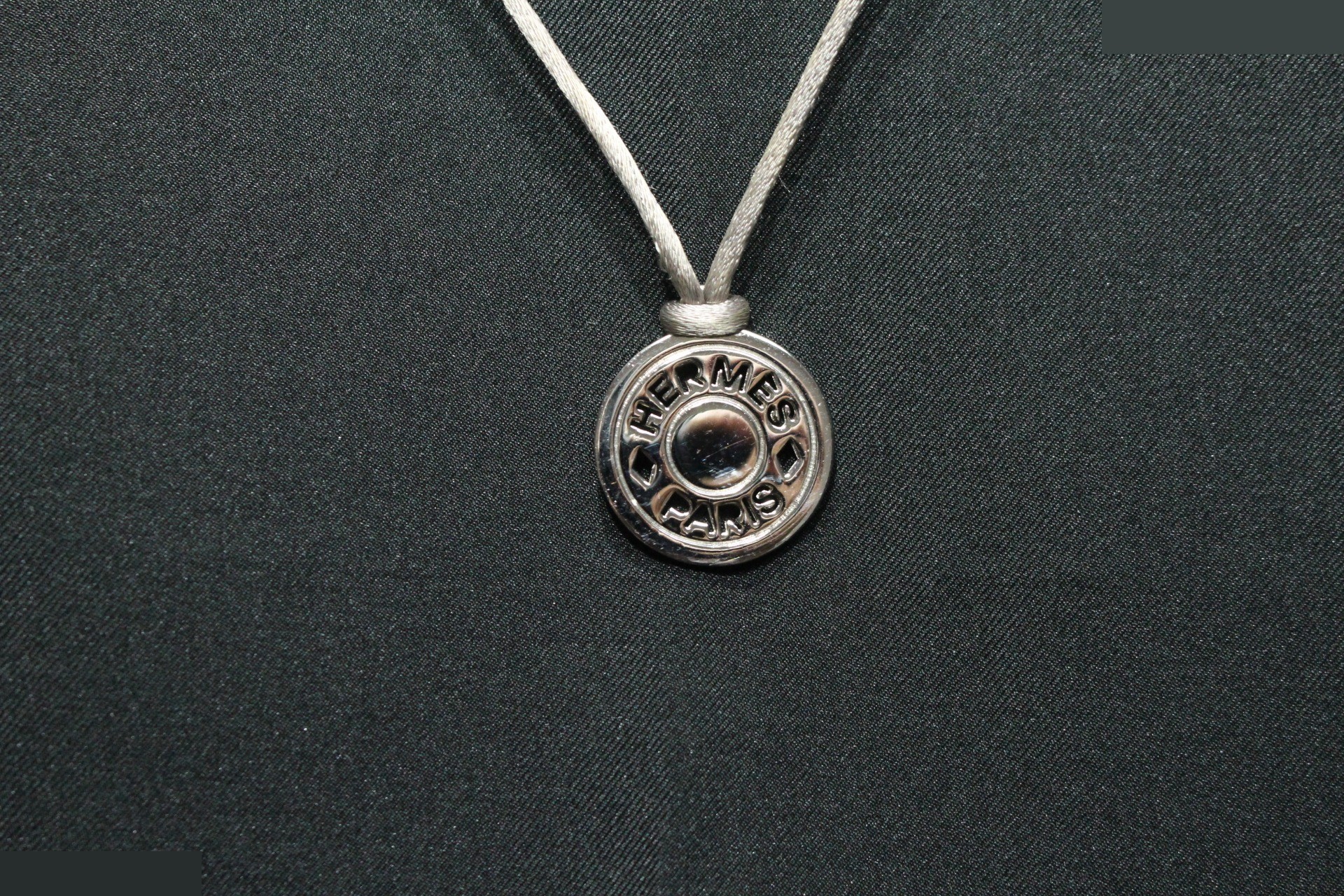 Serie Silk Cord Necklace, Silver, Neck Circumference Approx. 56cm — view 3