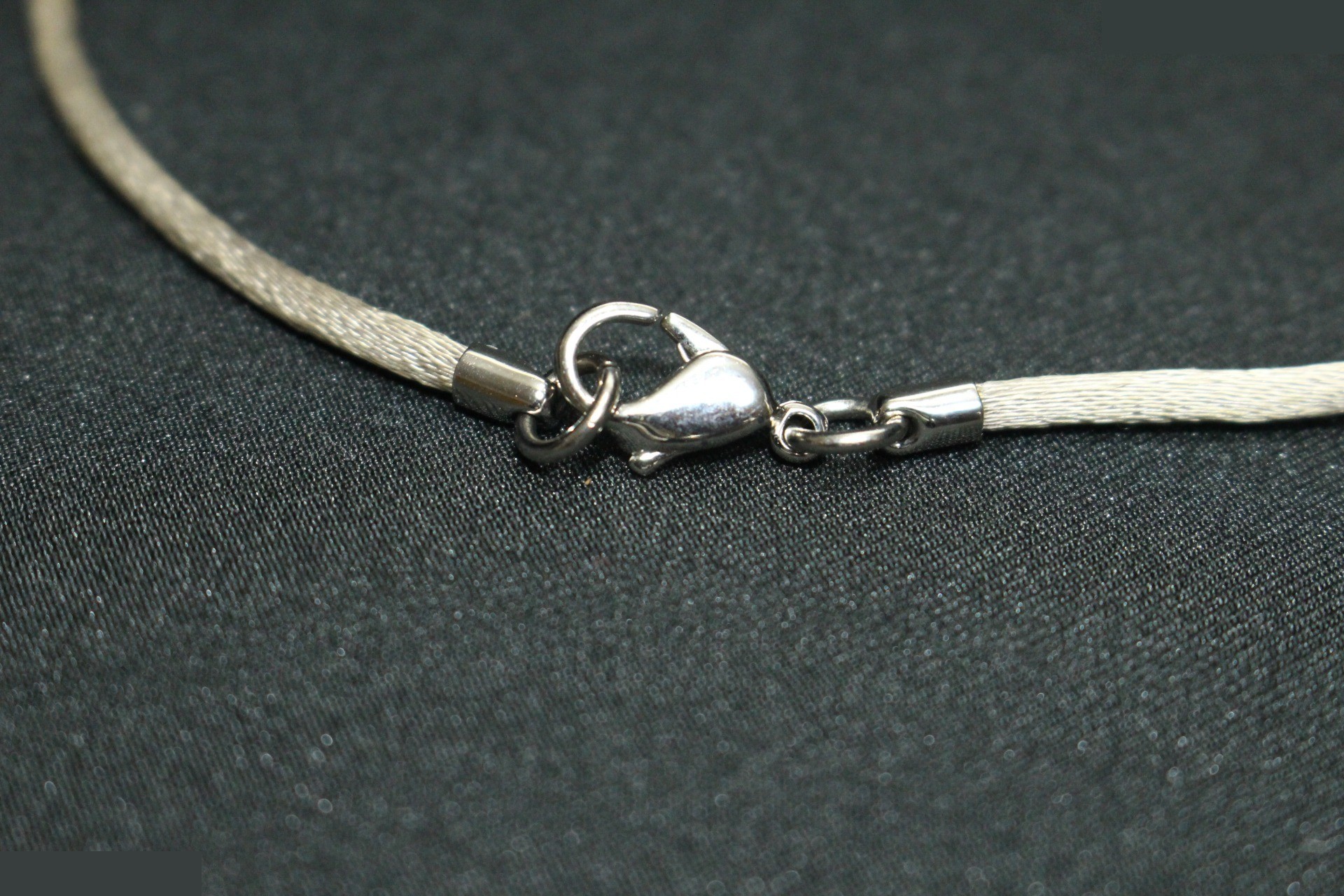 Serie Silk Cord Necklace, Silver, Neck Circumference Approx. 56cm — view 6