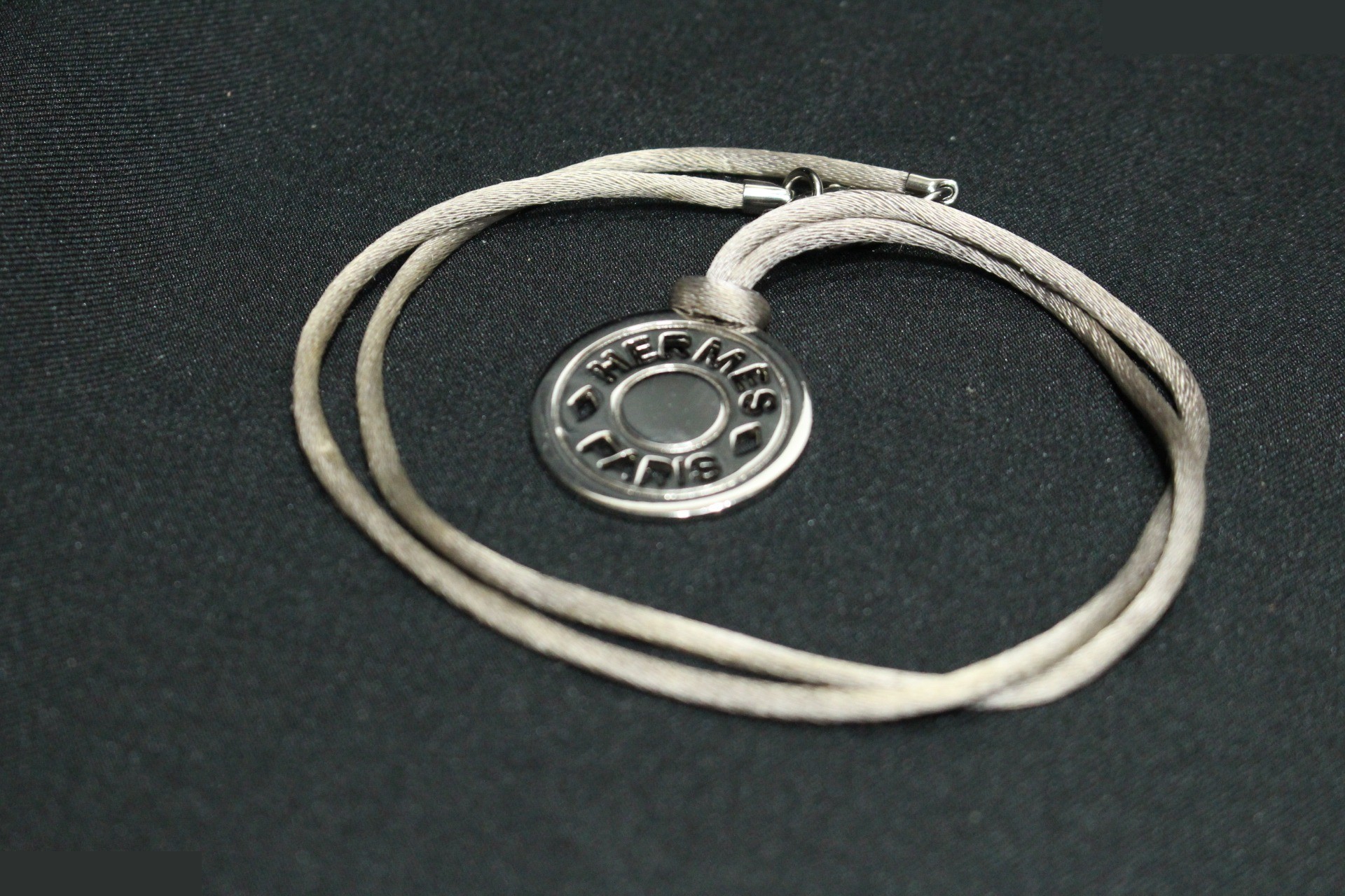 Serie Silk Cord Necklace, Silver, Neck Circumference Approx. 56cm — view 7