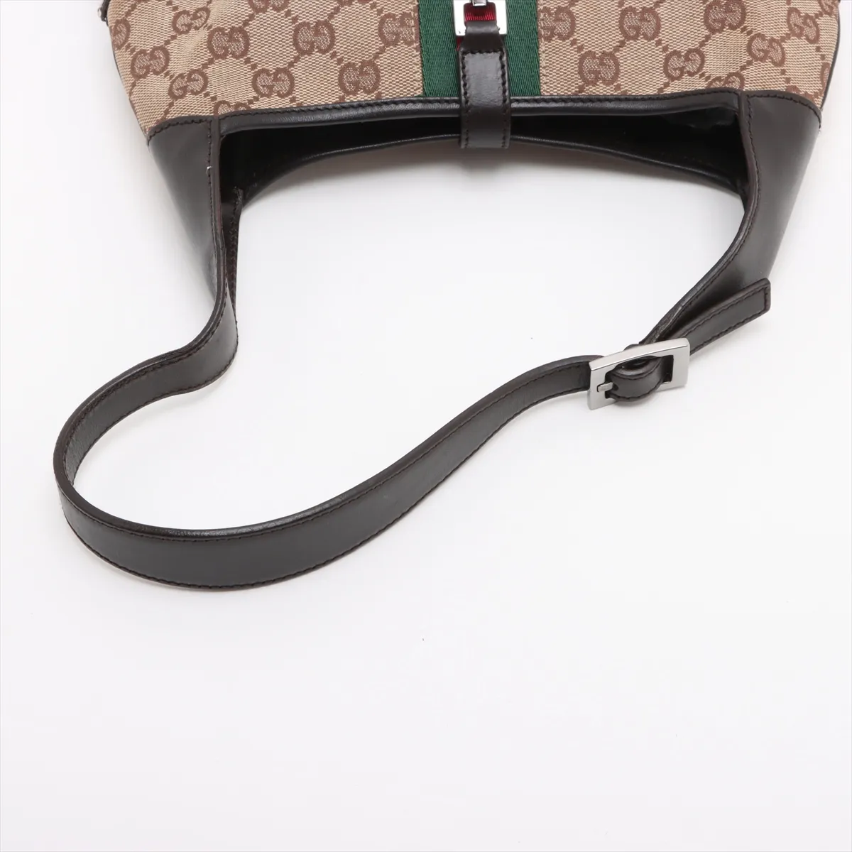 GG Canvas Jackie Canvas x Leather Shoulder Bag Beige x Brown 01147 — view 5