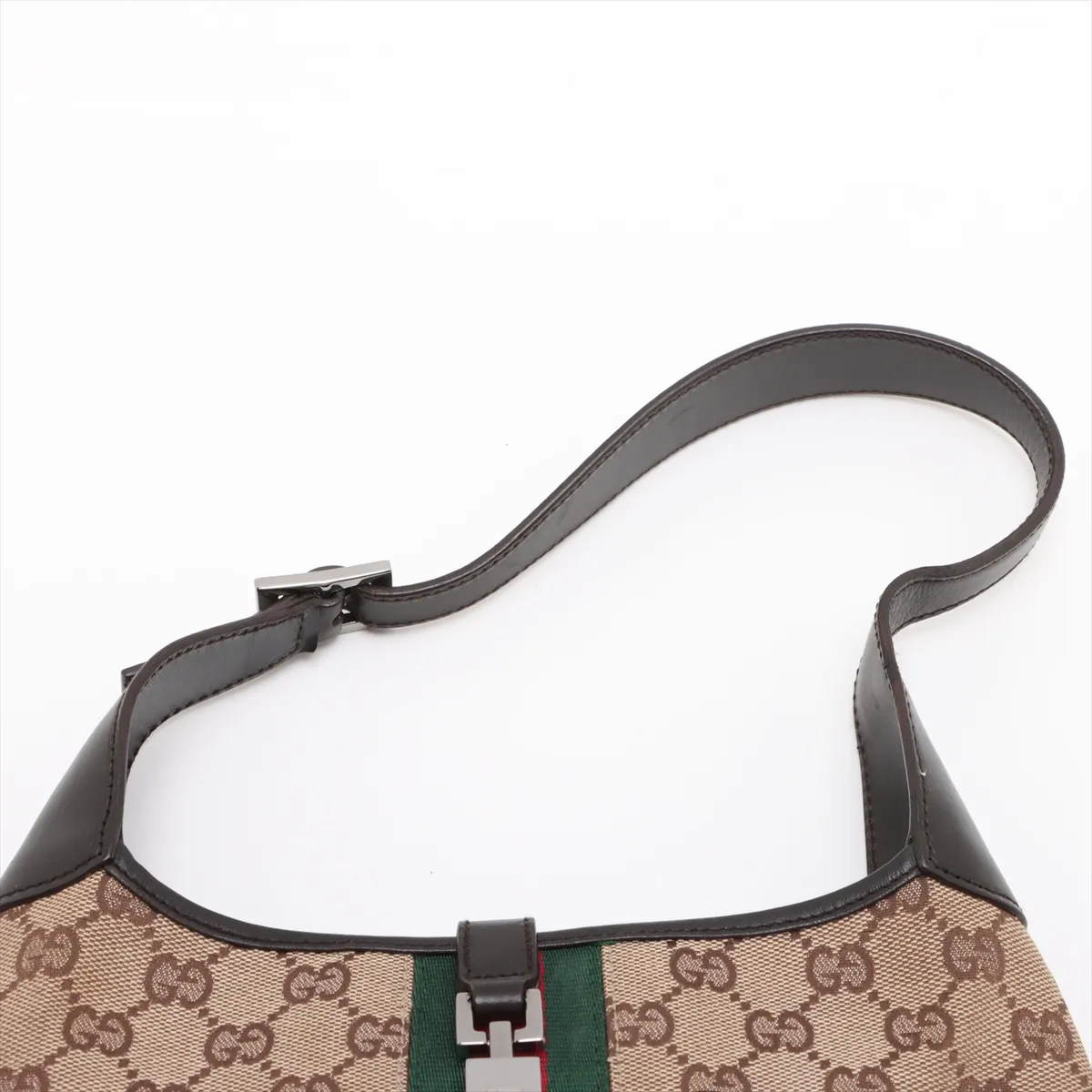 GG Canvas Jackie Canvas x Leather Shoulder Bag Beige x Brown 01147 — view 6