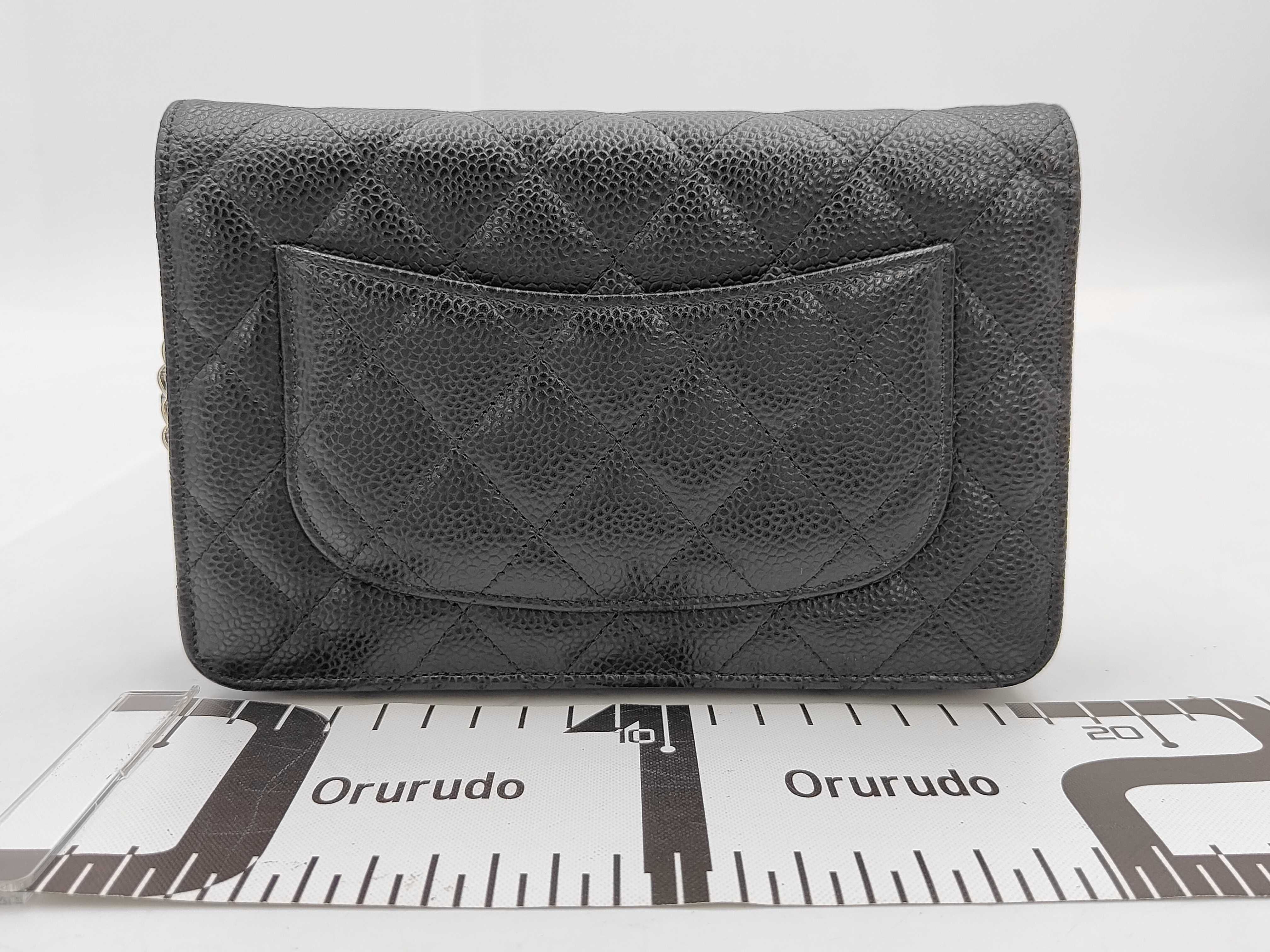Matelassé Chain Wallet, Caviar Leather, Black, Silver Hardware, Serial Number 25-series, Shoulder Bag — view 2