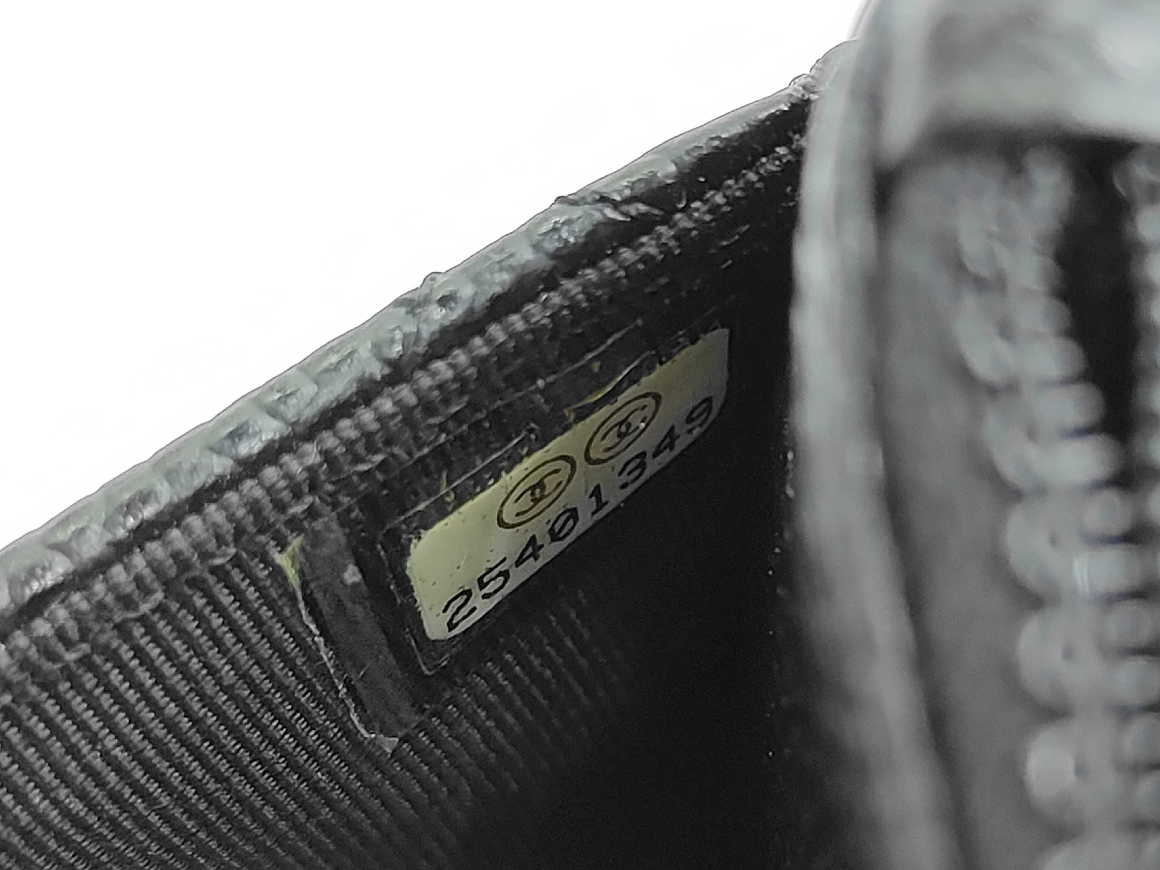 Matelassé Chain Wallet, Caviar Leather, Black, Silver Hardware, Serial Number 25-series, Shoulder Bag — view 13