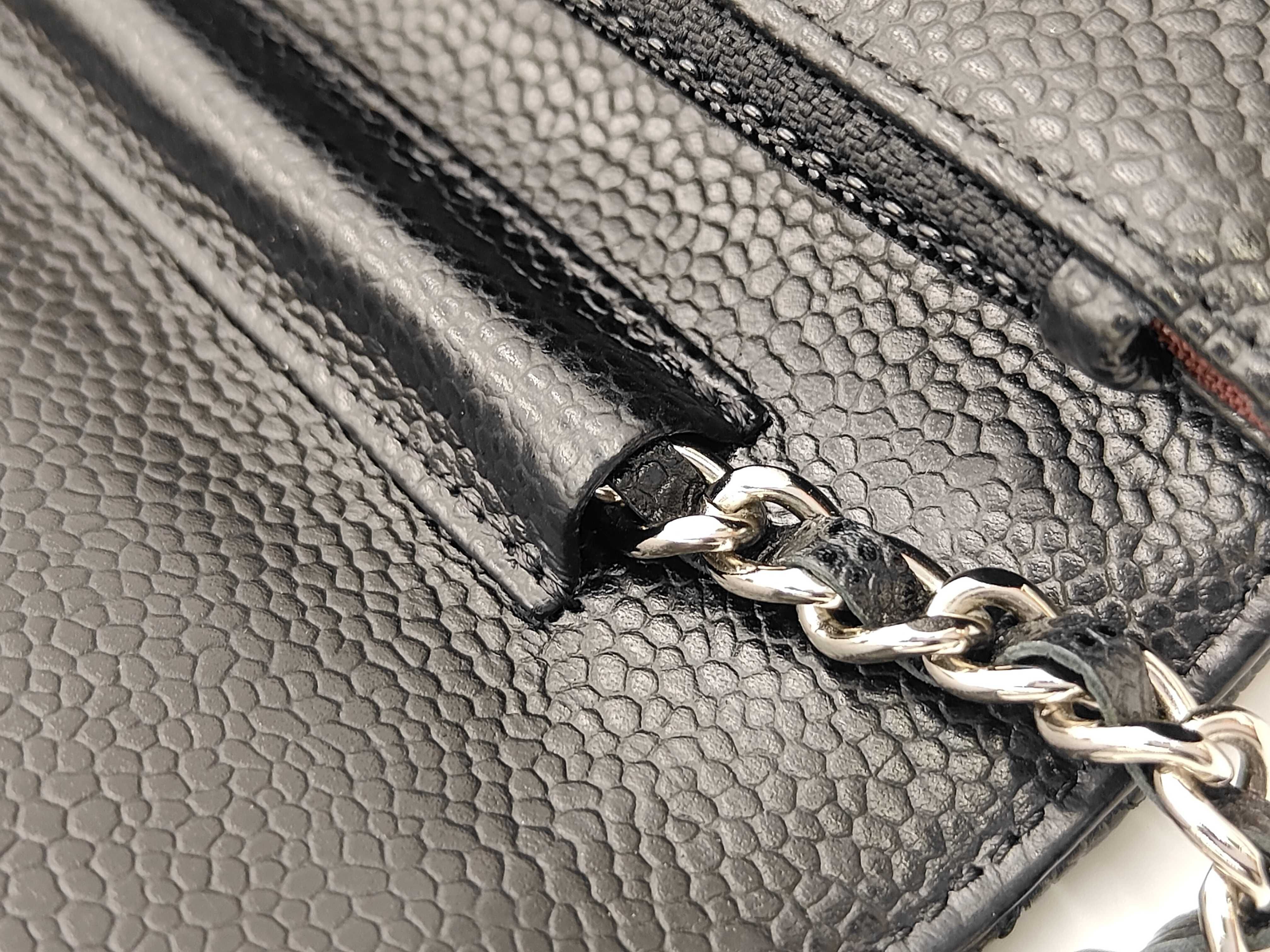 Matelassé Chain Wallet, Caviar Leather, Black, Silver Hardware, Serial Number 25-series, Shoulder Bag — view 5