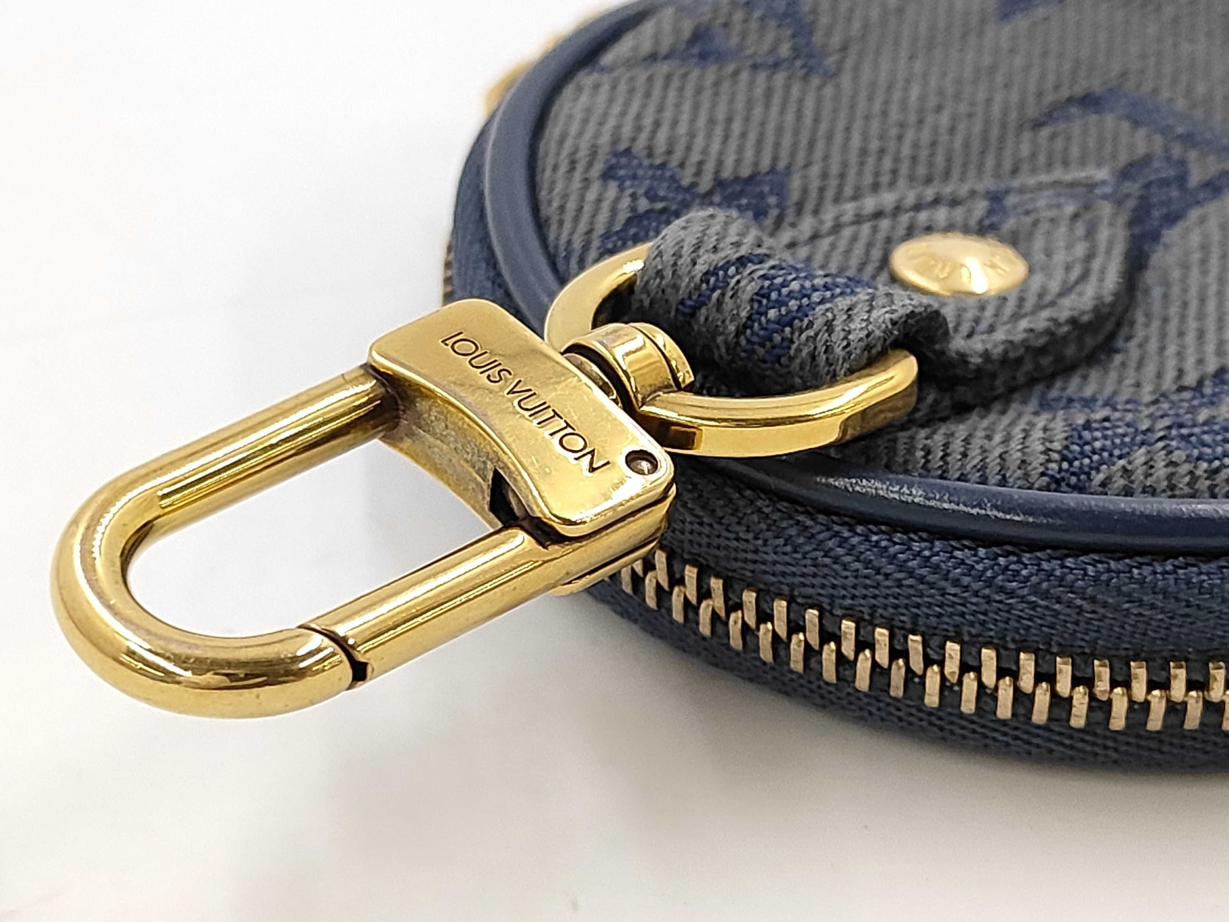 Monogram Denim Round Pouch M68290 Pouch — view 7
