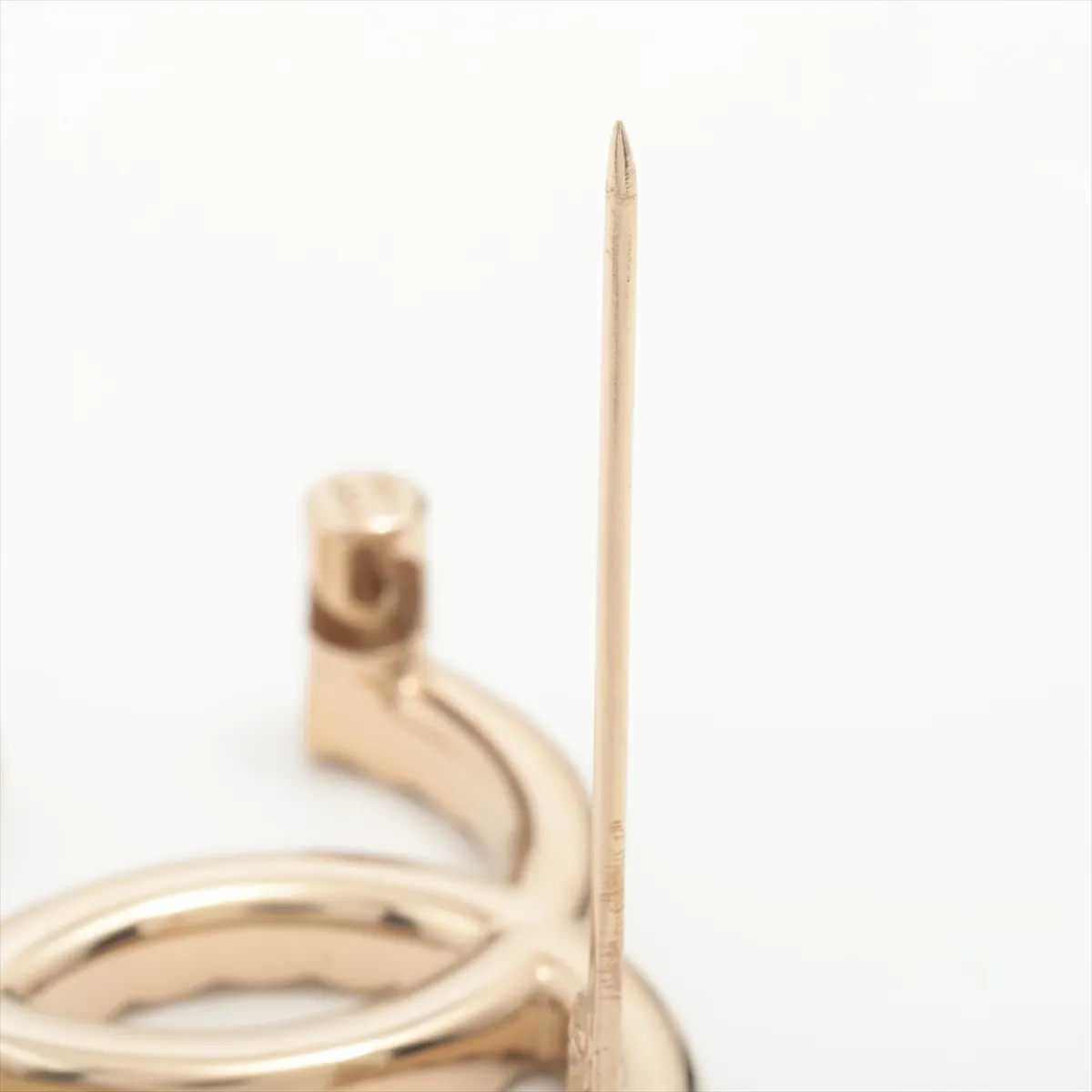 Coco Mark B20A Brooch, Gold Plated with Rhinestones, Shows wear, tarnishing, and discoloration. — view 3