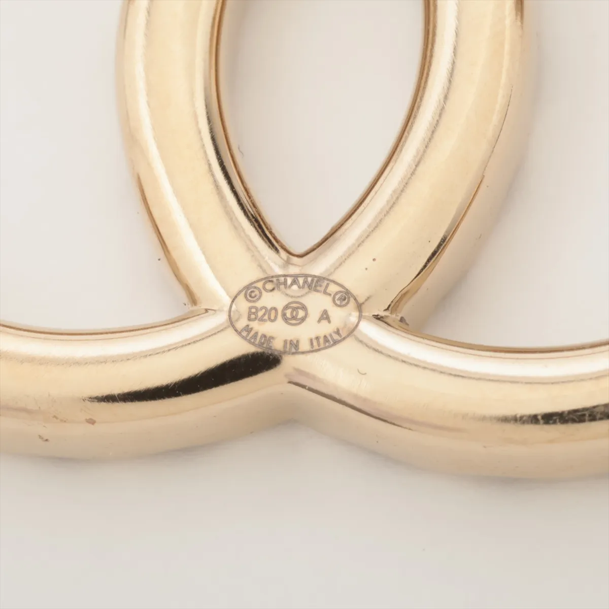 Coco Mark B20A Brooch, Gold Plated with Rhinestones, Shows wear, tarnishing, and discoloration. — view 4