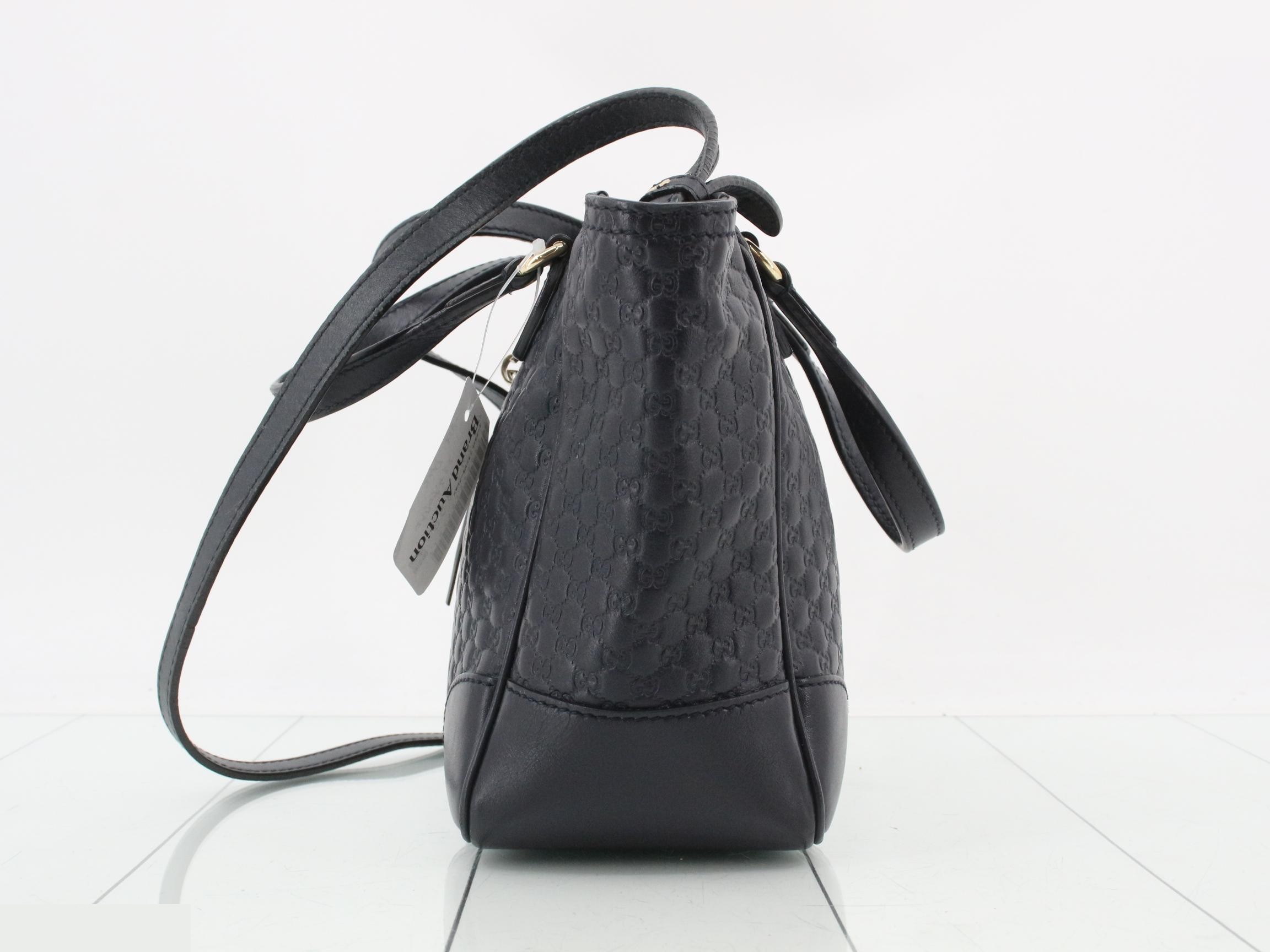 Microguccissima 2-Way Bag, Navy — view 3