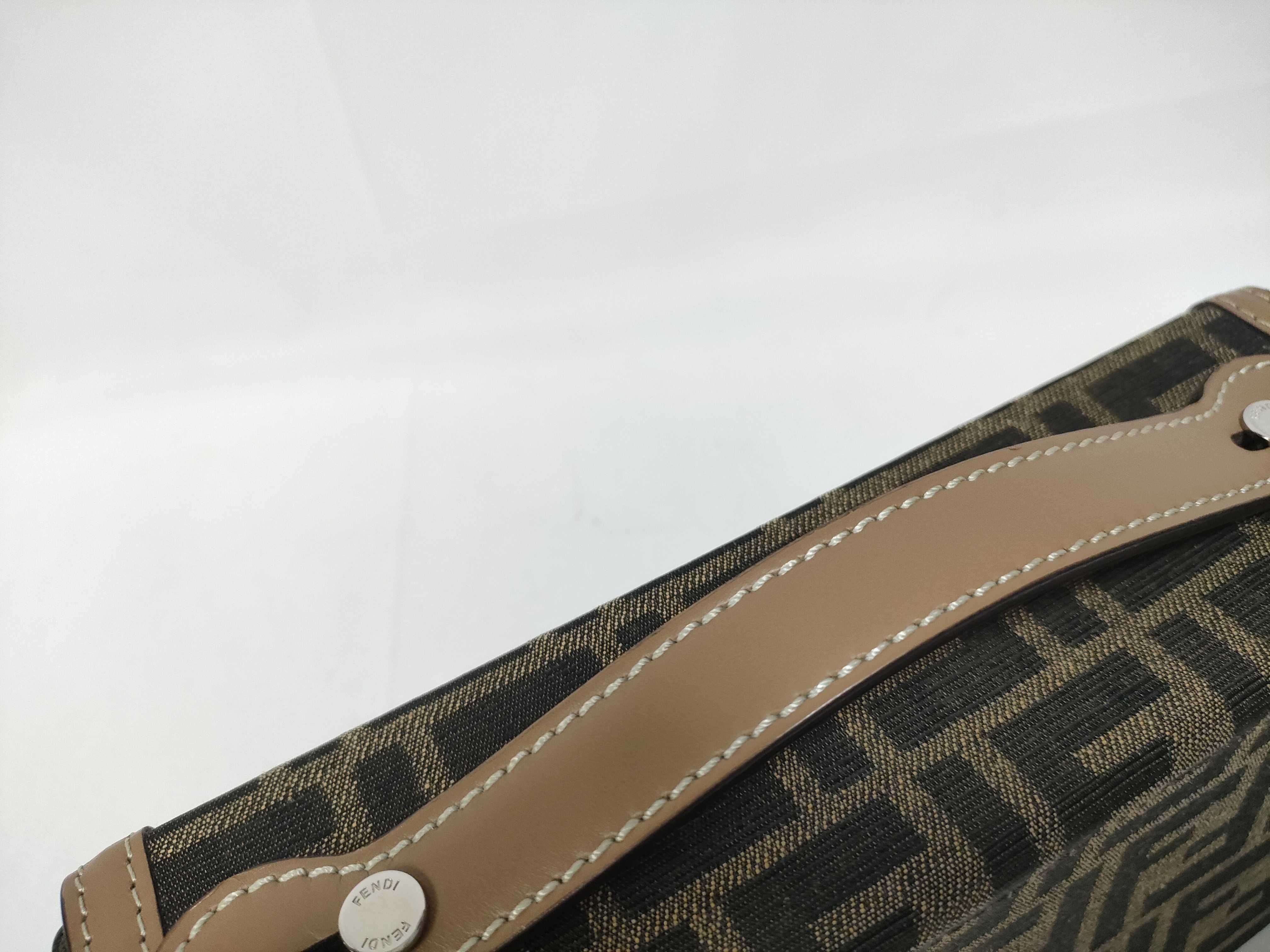Bucket Soft Trunk Shoulder Bag, Zucca Pattern, Brown, 7VA565, with dust bag. — view 7