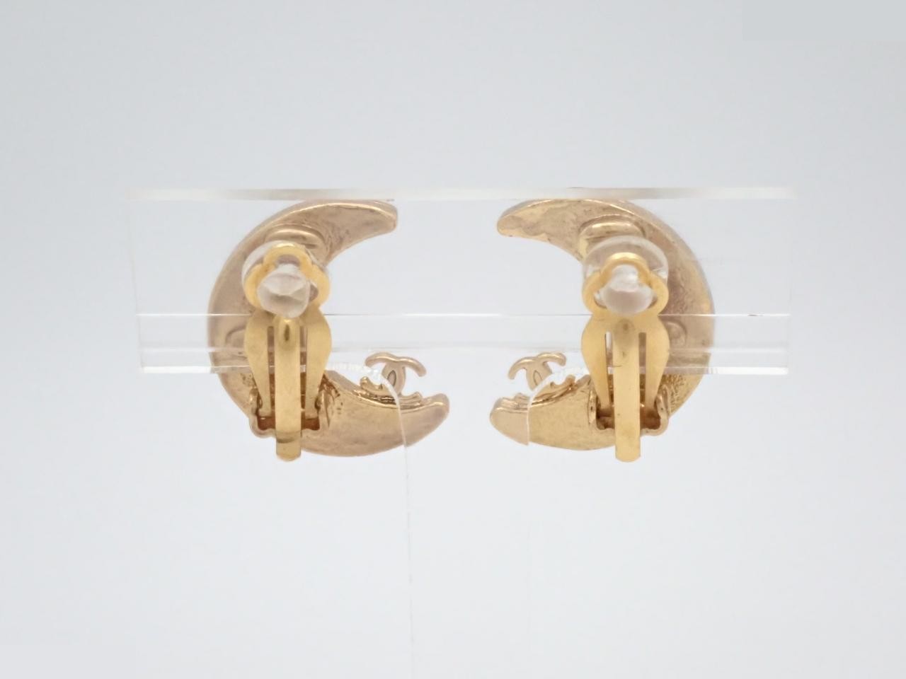 Coco Mark Gold Earrings — view 2