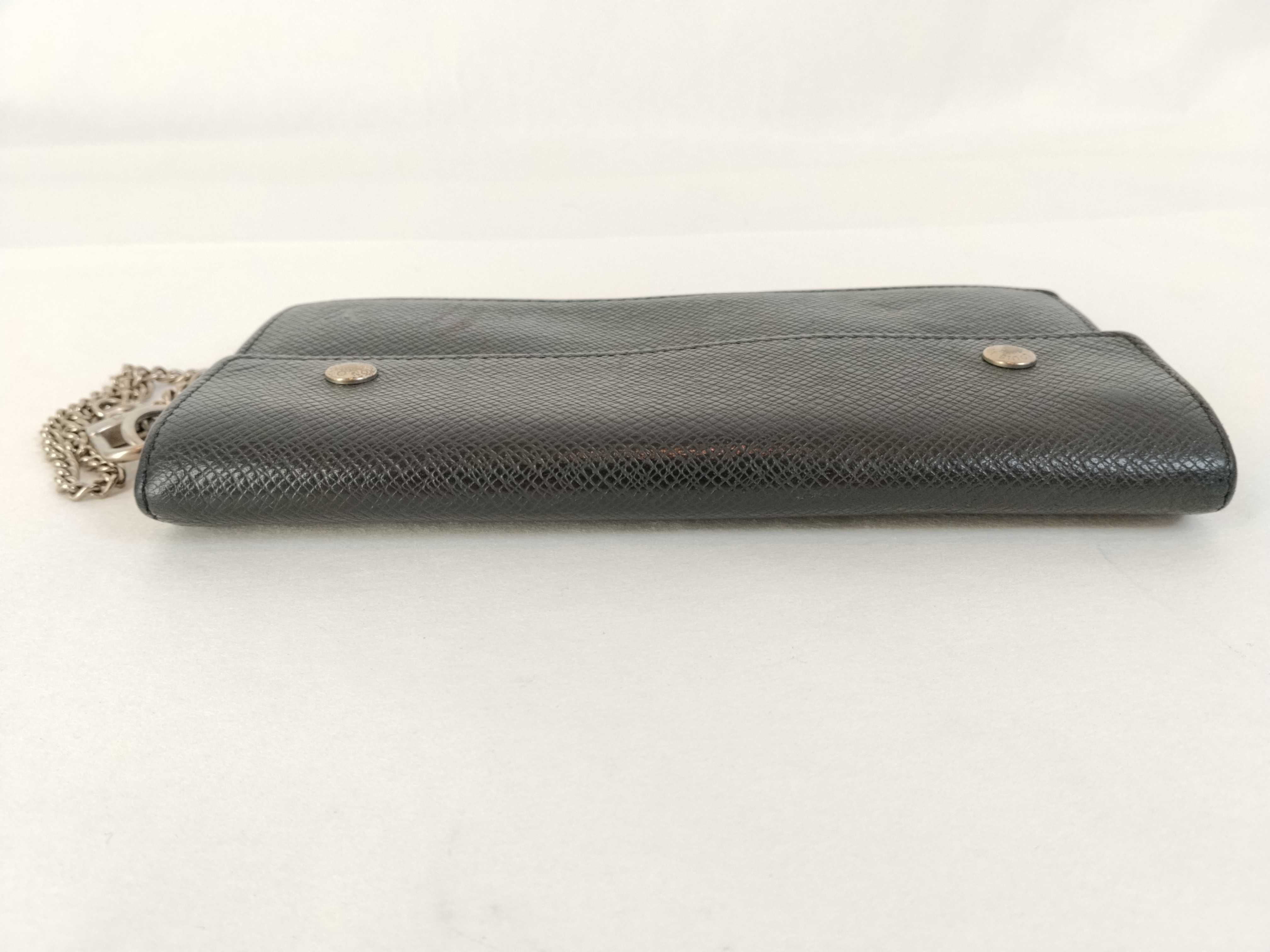 Taiga Leather Accordion Long Wallet with Chain — view 6