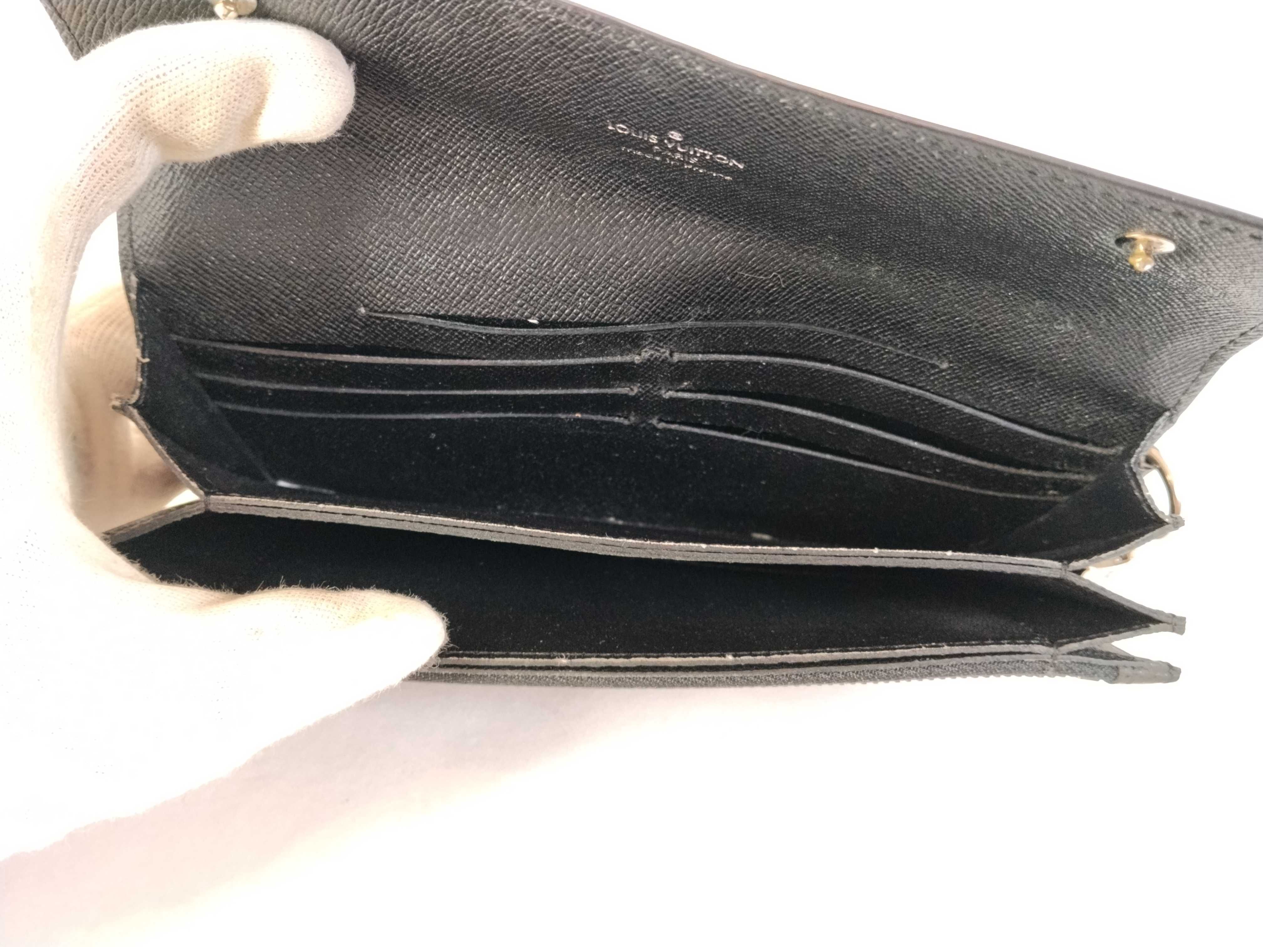 Taiga Leather Accordion Long Wallet with Chain — view 9