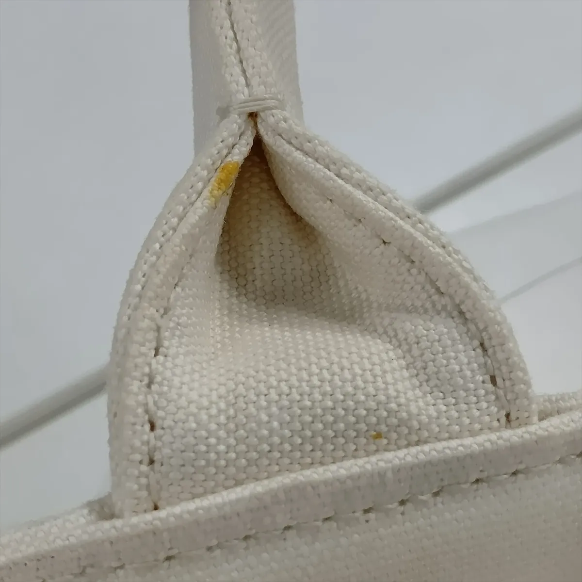 Canapa Wicker Rattan x Canvas 2-Way Handbag Beige 1BG835 Unsigned Guarantee Card — view 14