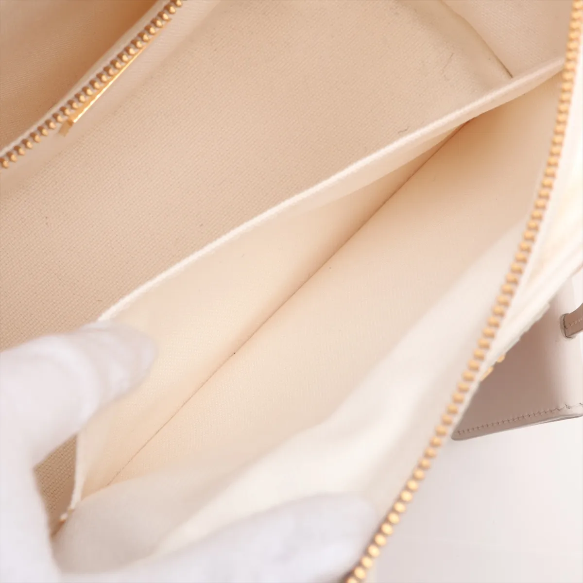 Canapa Wicker Rattan x Canvas 2-Way Handbag Beige 1BG835 Unsigned Guarantee Card — view 10