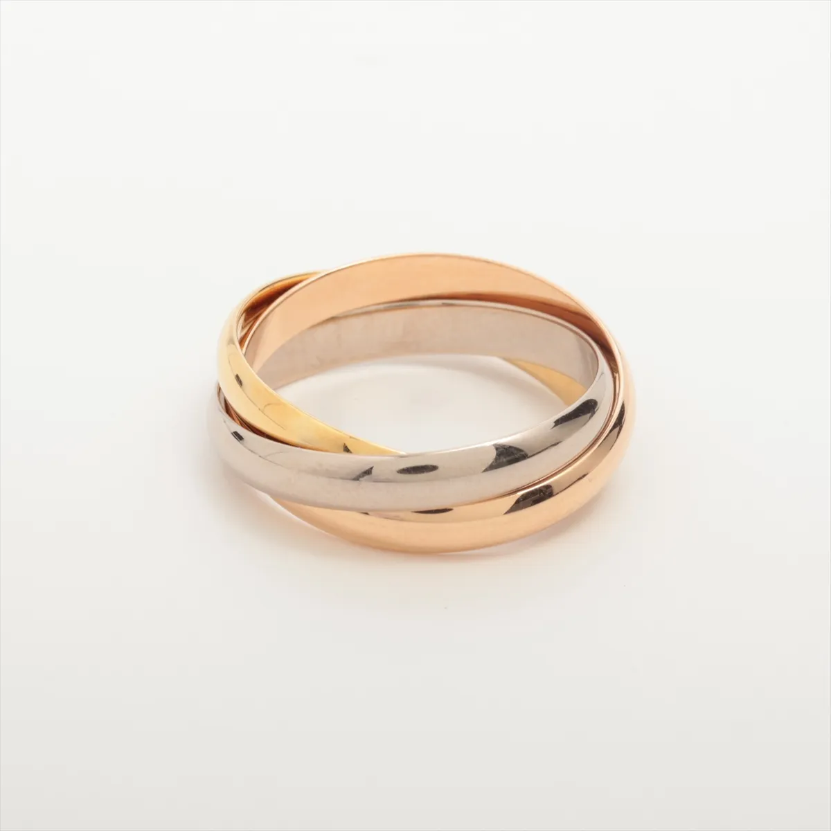 Trinity Ring 750 (Yellow Gold x Pink Gold x White Gold) 4.7g 50 QWU832 Gridded CRB4086150 — view 2