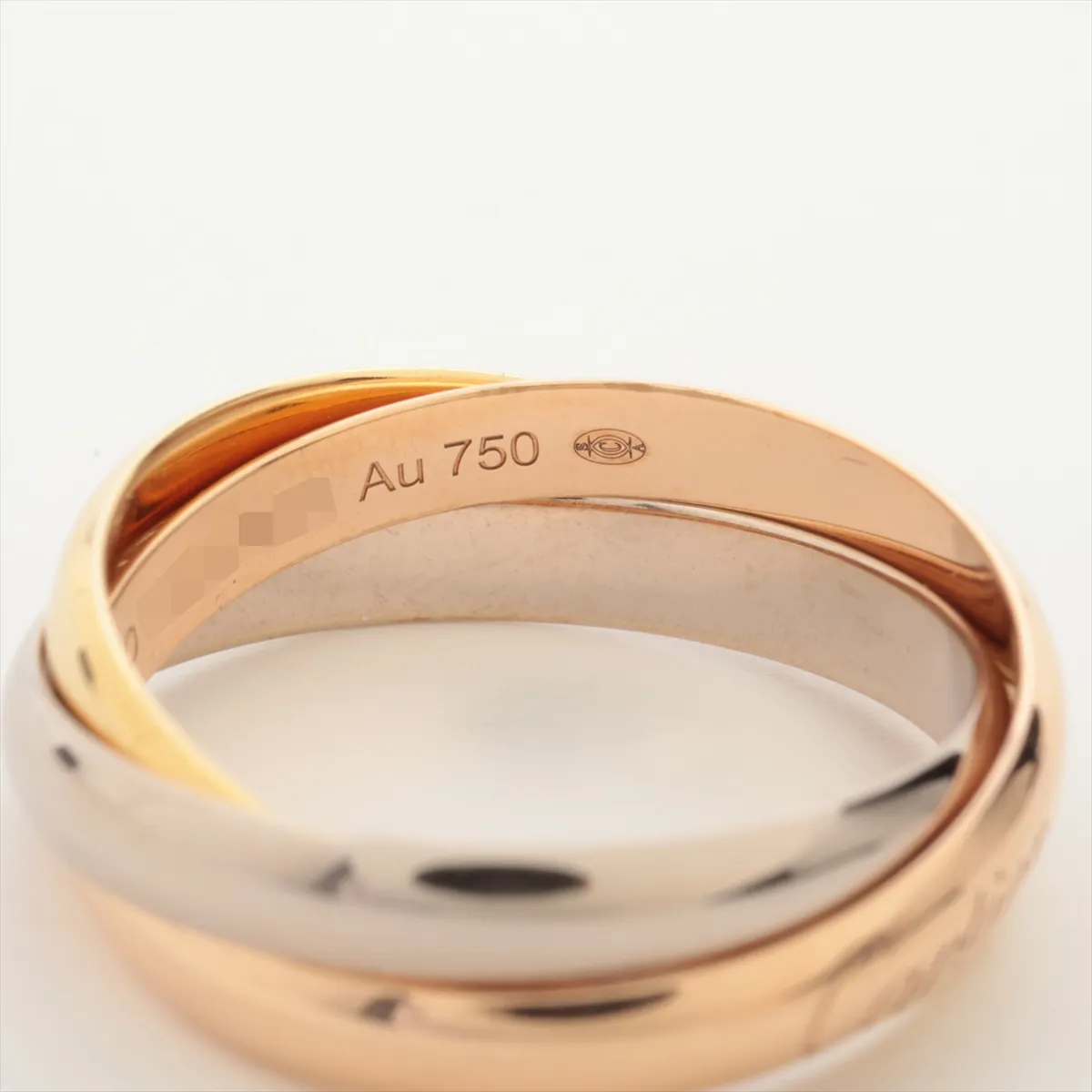 Trinity Ring 750 (Yellow Gold x Pink Gold x White Gold) 4.7g 50 QWU832 Gridded CRB4086150 — view 4