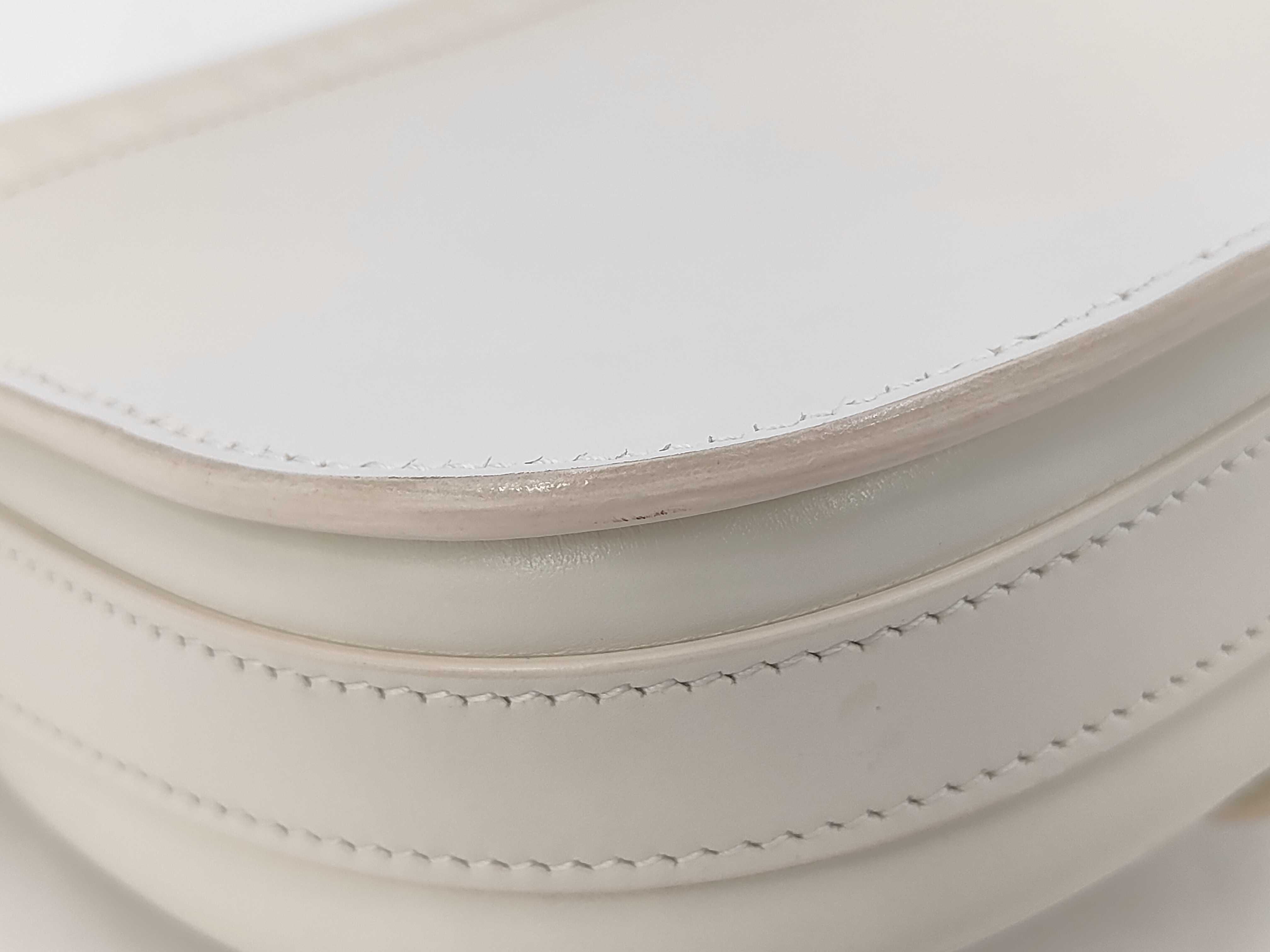 Bobby Leather Shoulder Bag, White — view 3
