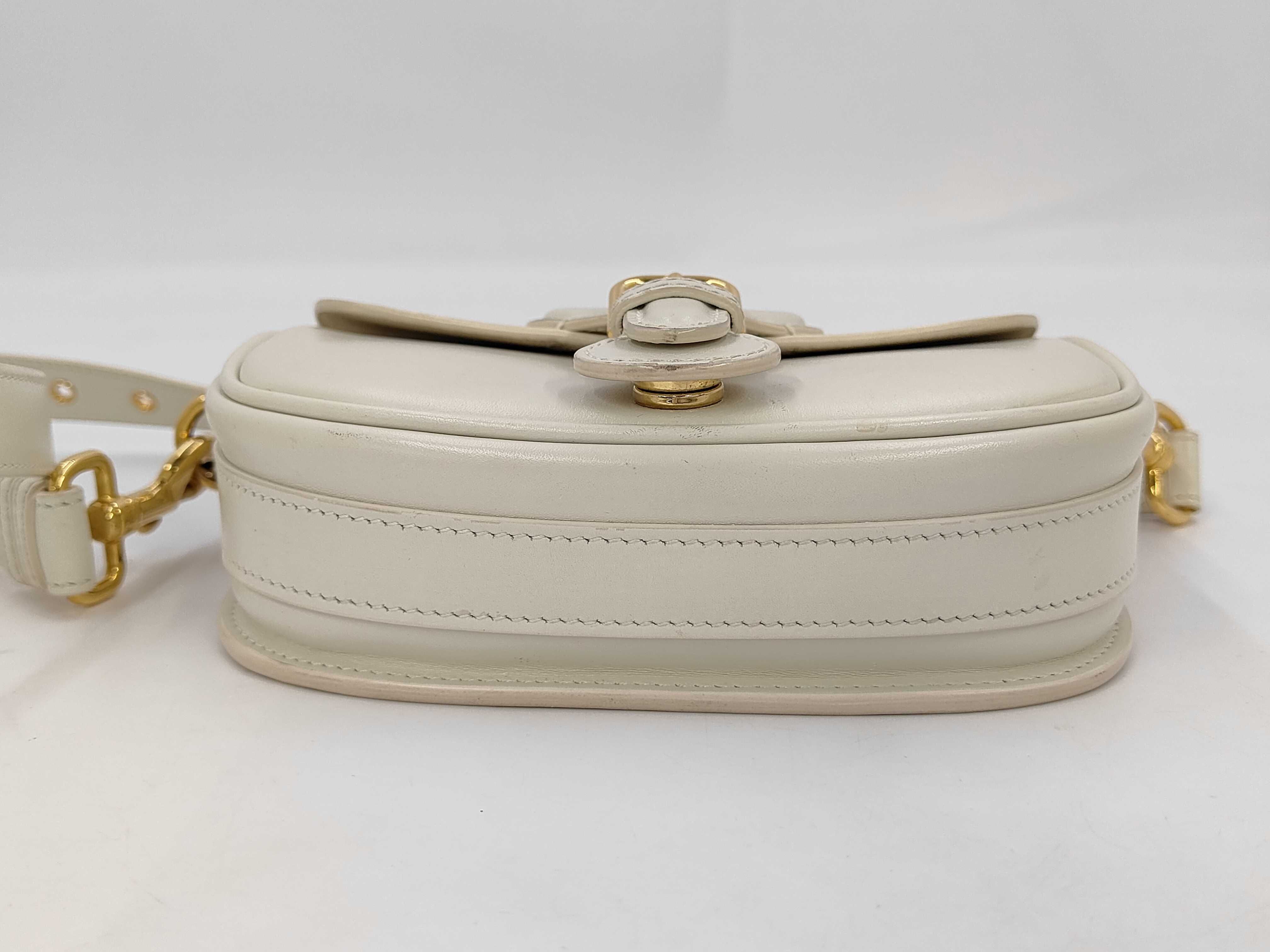 Bobby Leather Shoulder Bag, White — view 4