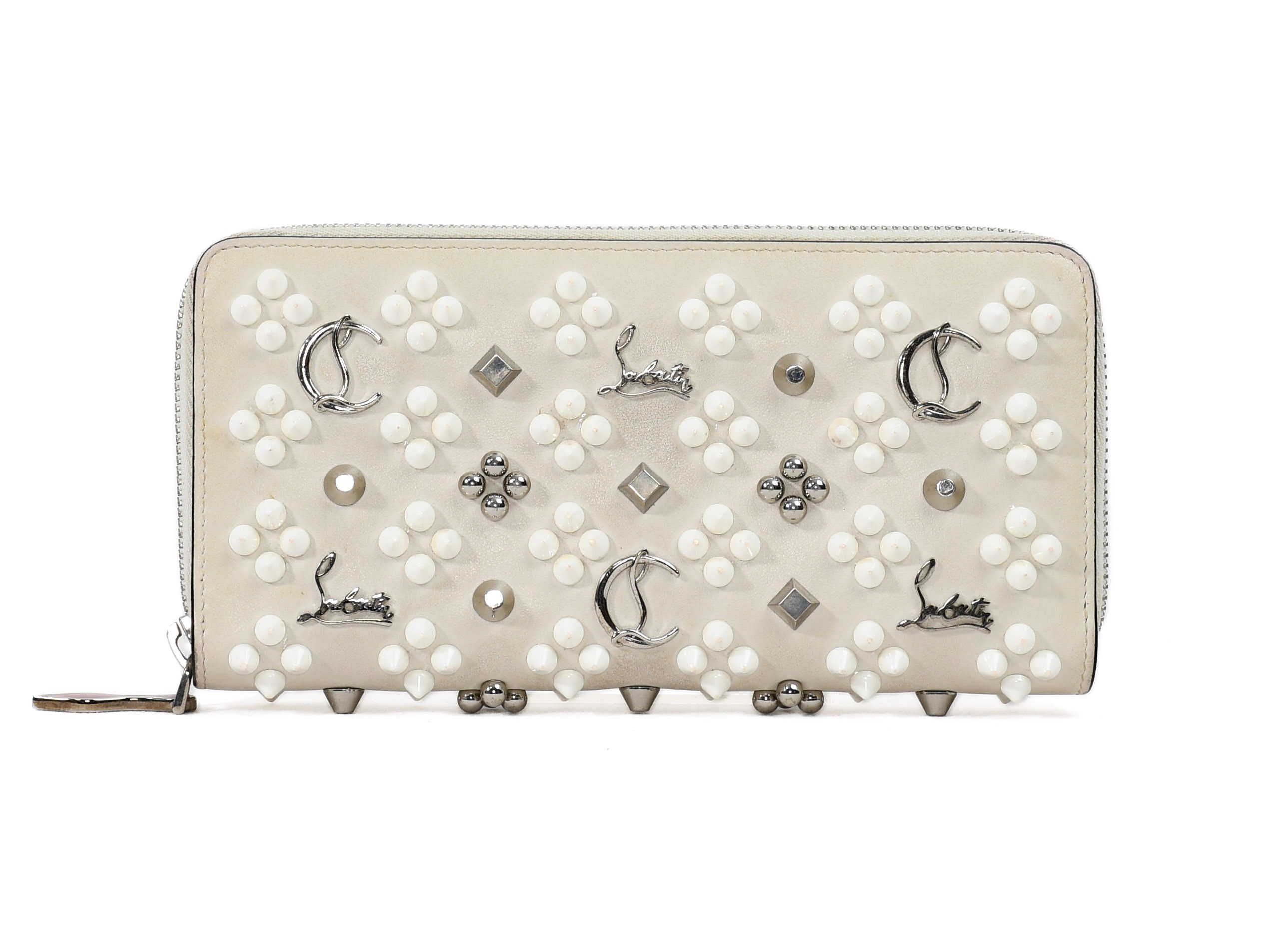 Comes with dust bag. Panettone round zipper wallet by Christian Louboutin. — view 2