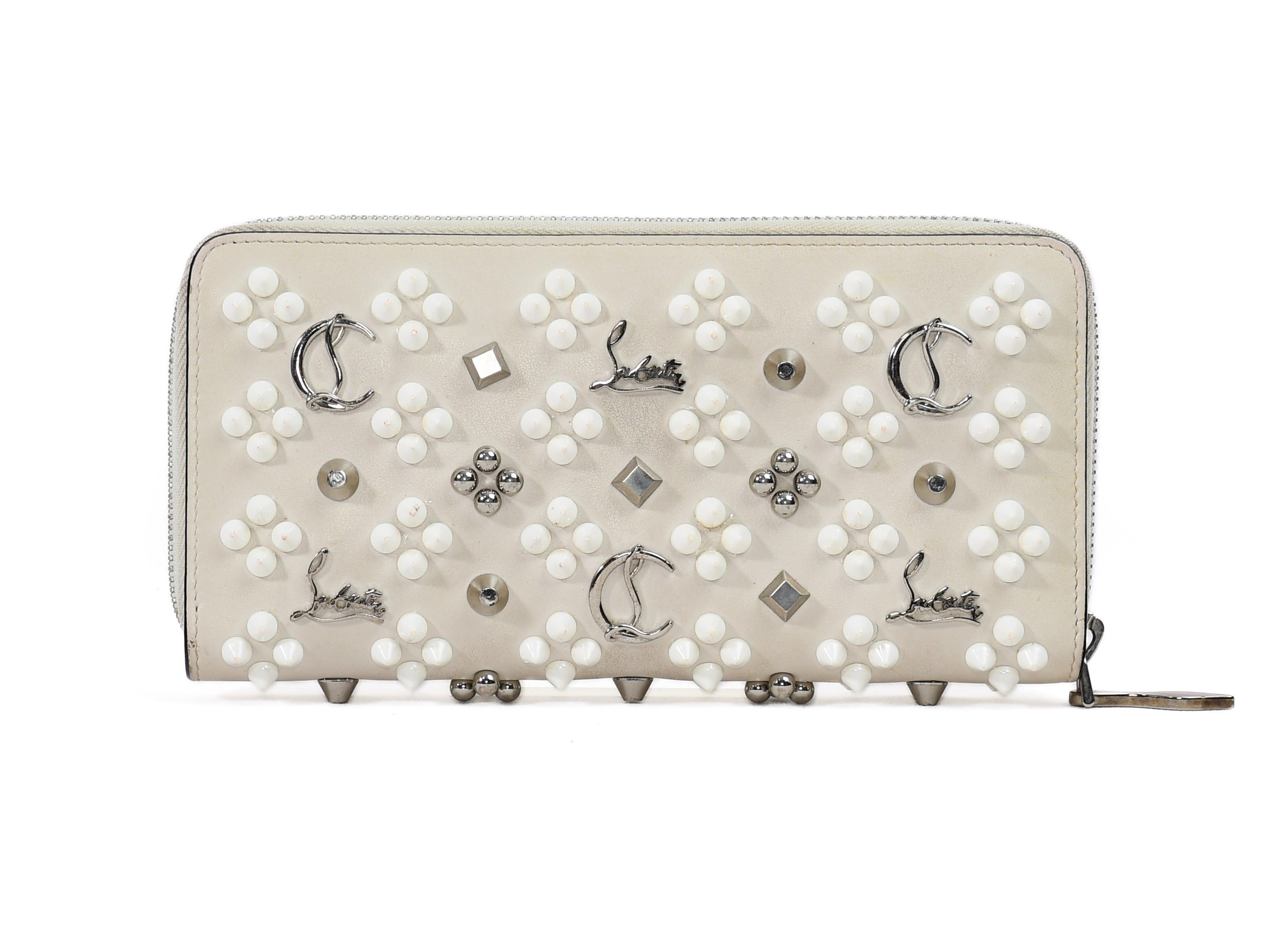 Comes with dust bag. Panettone round zipper wallet by Christian Louboutin. — view 3
