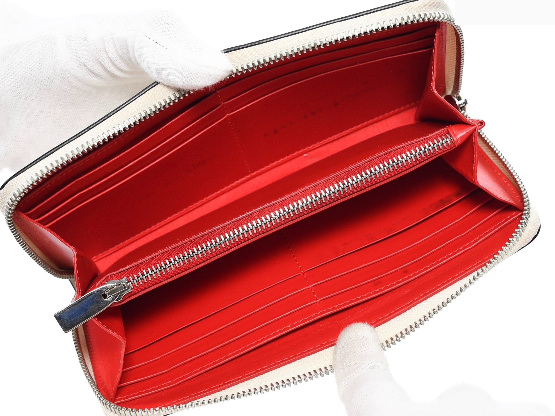 Comes with dust bag. Panettone round zipper wallet by Christian Louboutin. — view 8