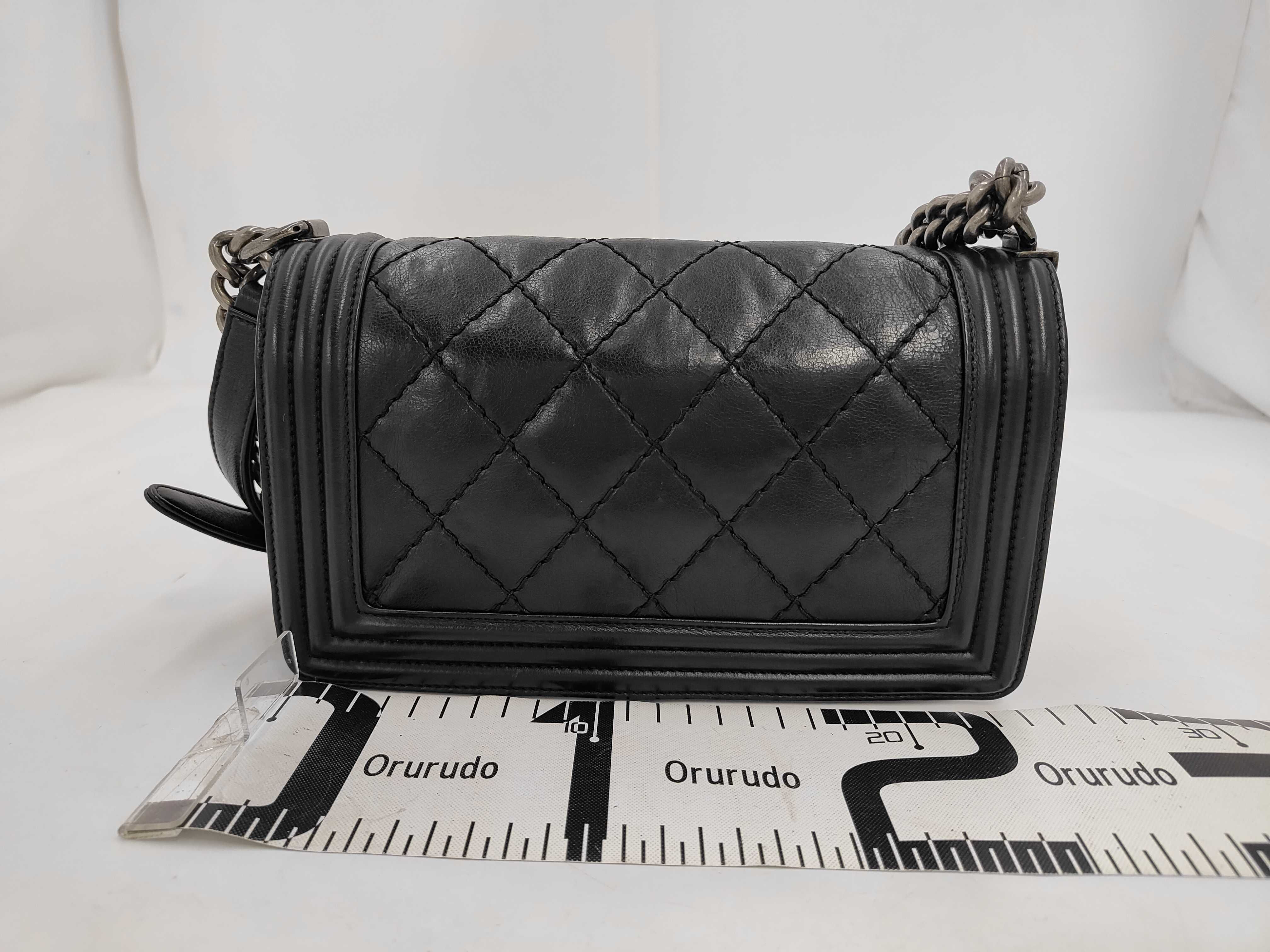 Boy Chanel Chain Shoulder Bag, Lambskin, 18769109, Black Shoulder Bag — view 2