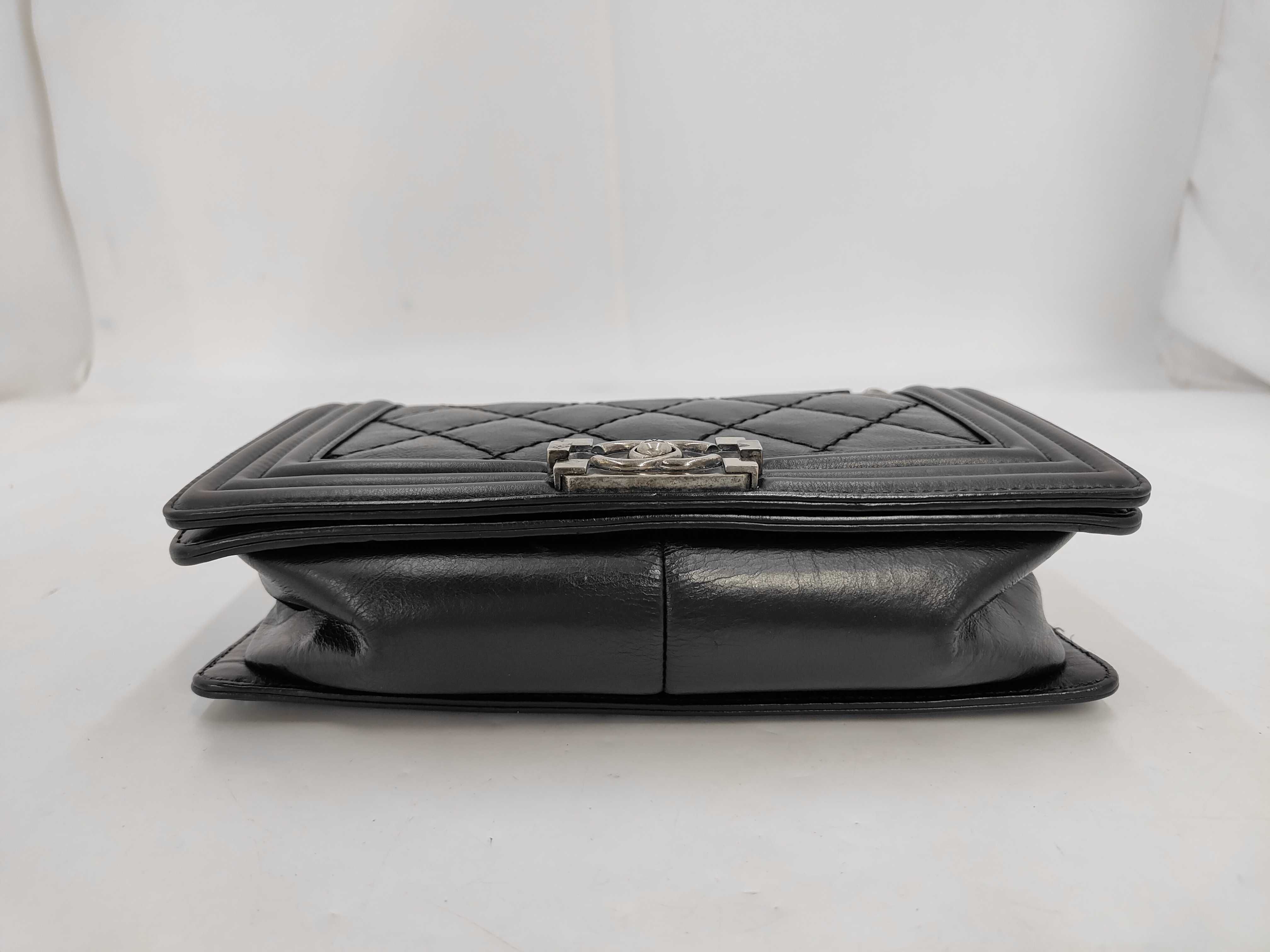 Boy Chanel Chain Shoulder Bag, Lambskin, 18769109, Black Shoulder Bag — view 4