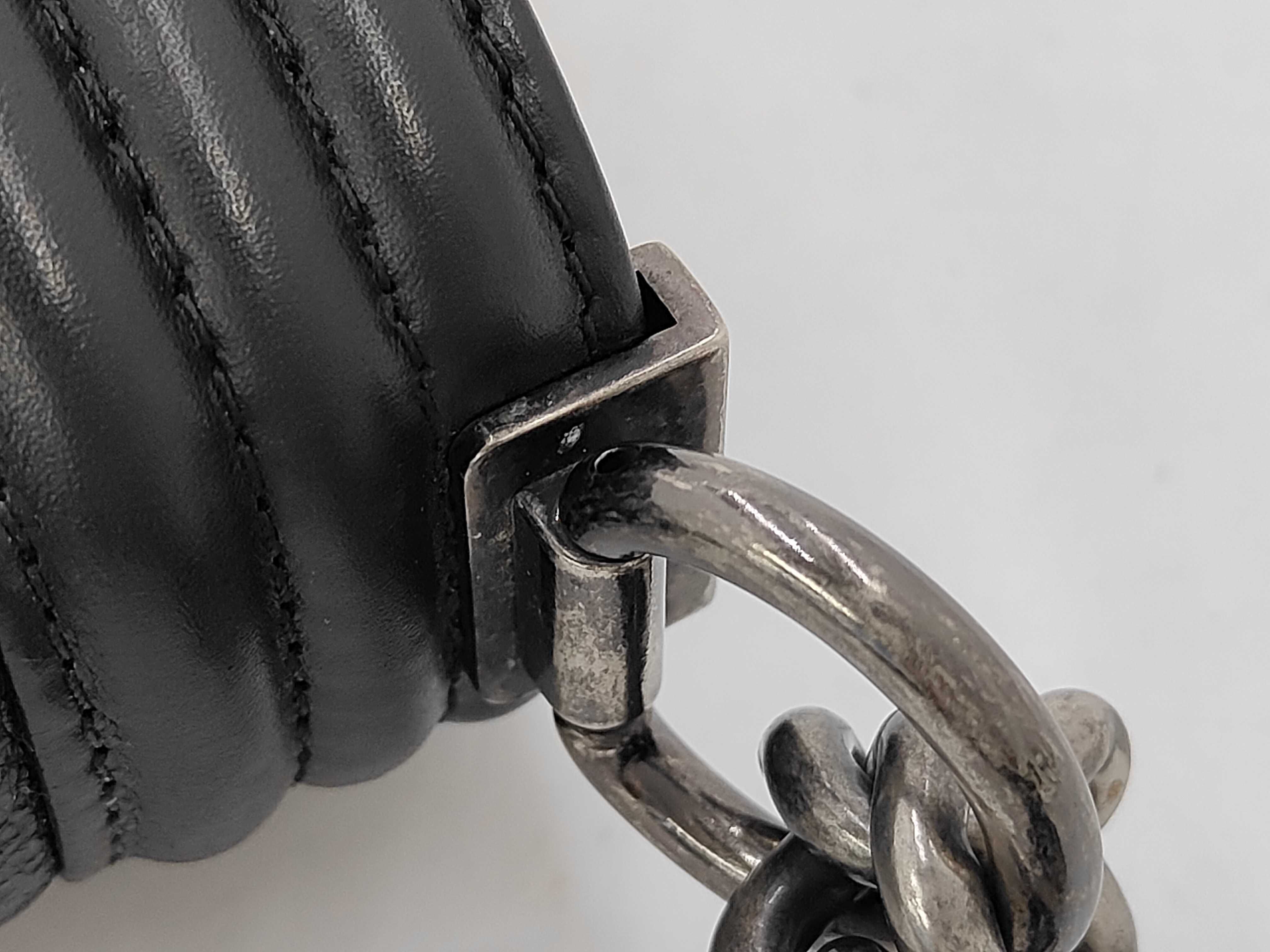 Boy Chanel Chain Shoulder Bag, Lambskin, 18769109, Black Shoulder Bag — view 7